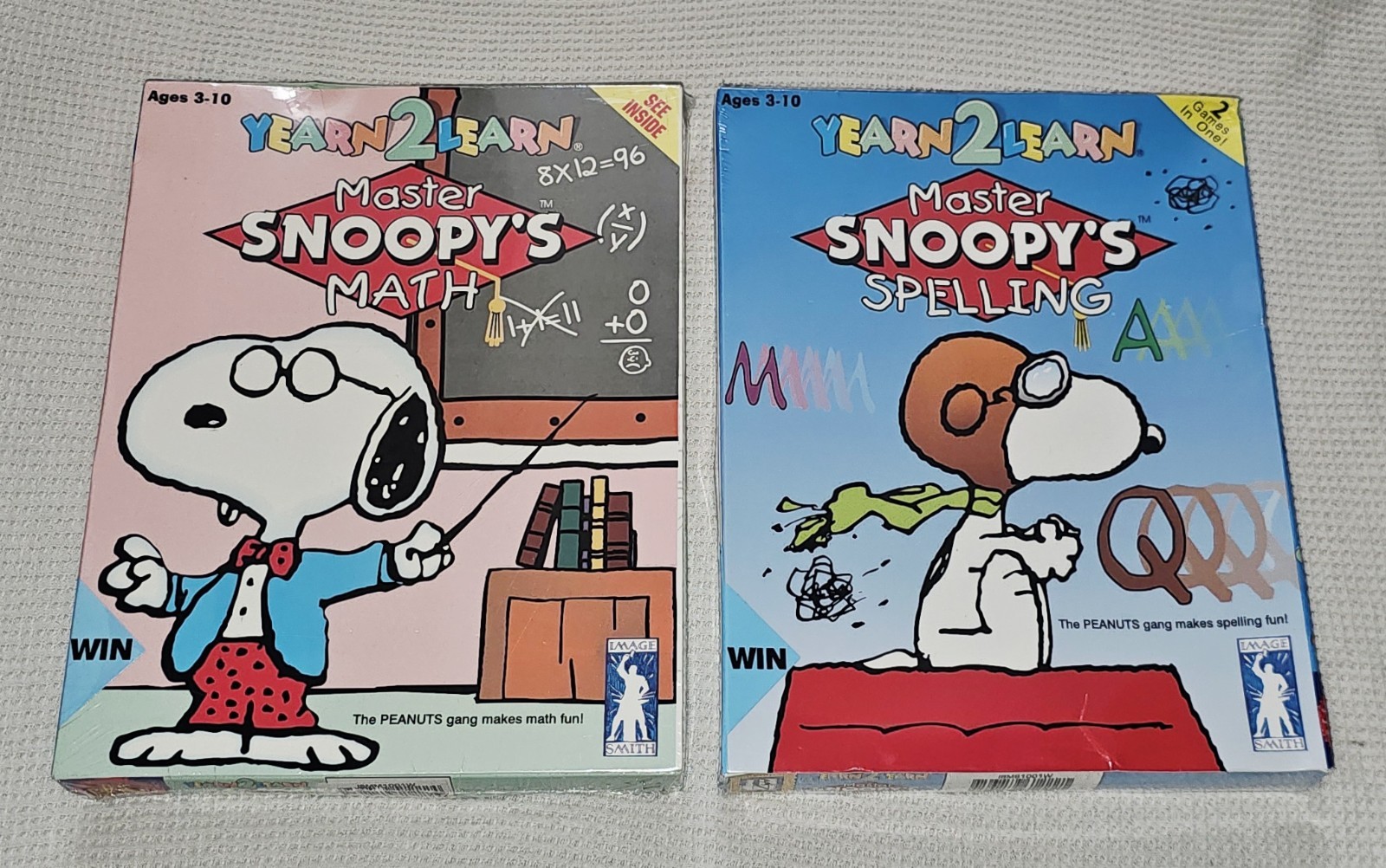 PEANUTS Snoopy Yearn 2 Learn Master Snoopy's Spelling & Math,  Rare NEW SEALED