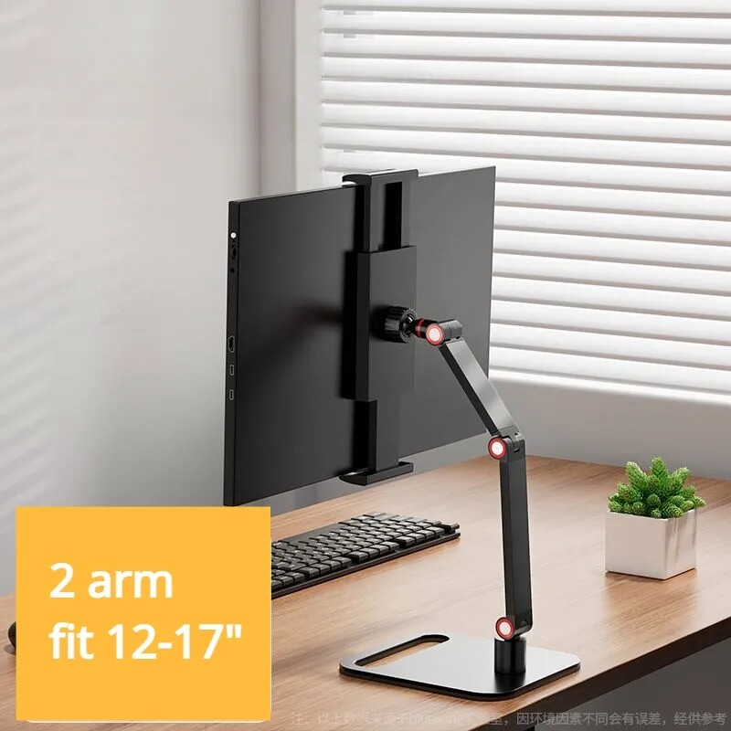 Portable Monitor Desk Holder Metal Stand 16 Inch Universal Expandable Display