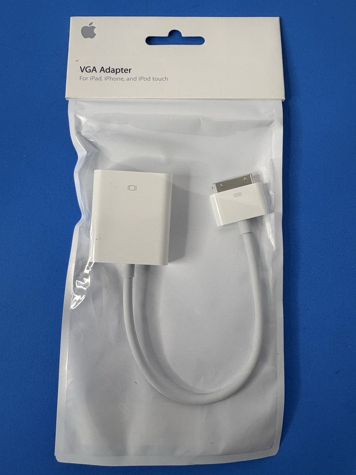 Apple 30-Pin to VGA Adapter - MC552ZM/B - White A1368 - Genuine OEM NEW SEALED