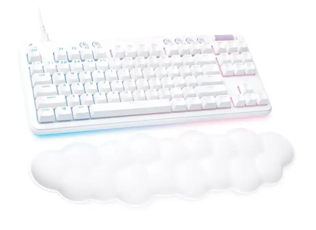 Logitech G713 TKL Aurora Collection Mechanical Tactile Gaming Keyboard - White