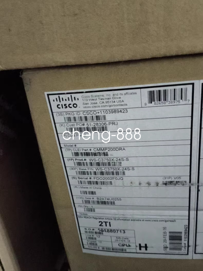 1PCS Cisco WS-C3750X-24S-S Switch new via FedEx or DHL
