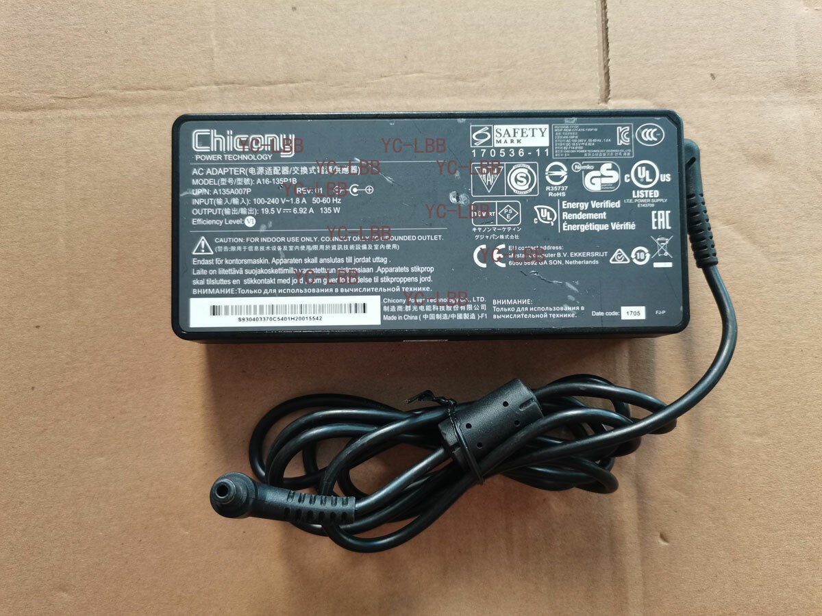 Original Chicony A16-135P1B 19.5V 6.92A 135W charger F MSI Apache GE62 7RD-471CA