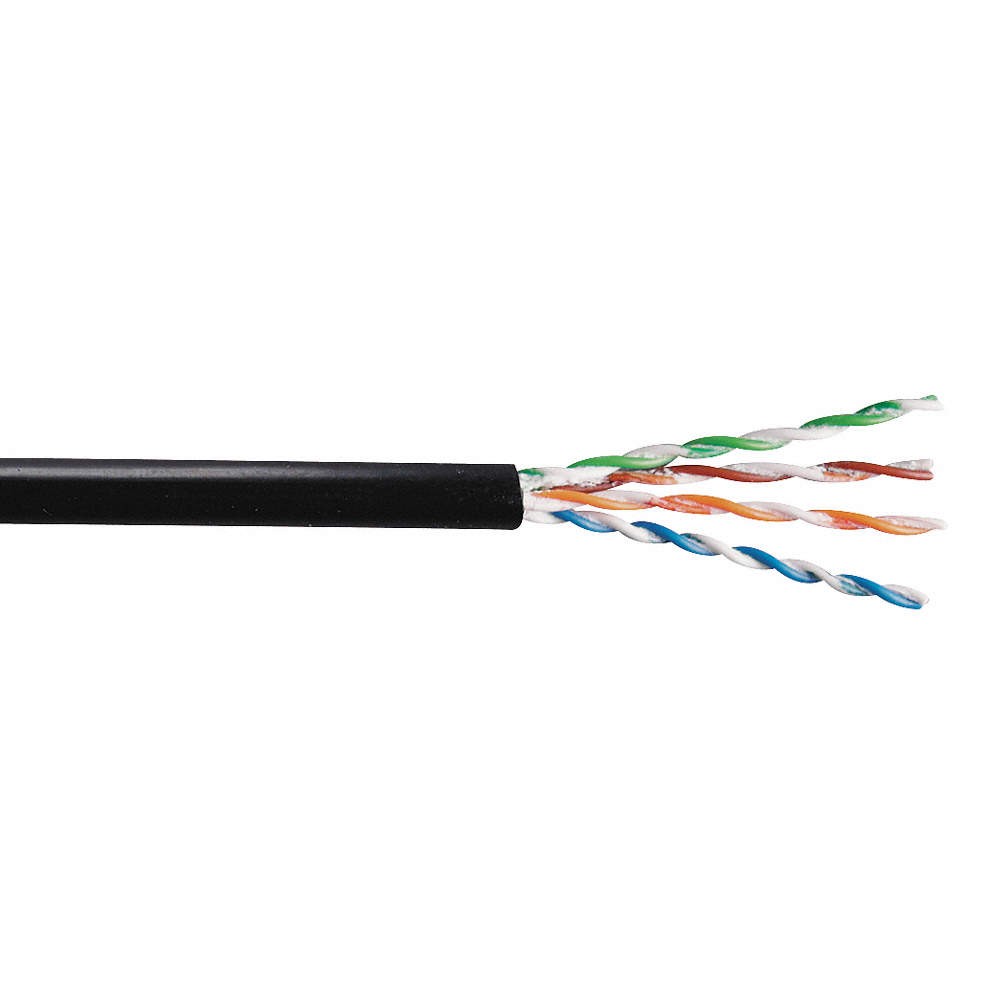 GENSPEED 7136100 Data Cable,Cat 6,23 AWG,100ft,Black 30YJ22
