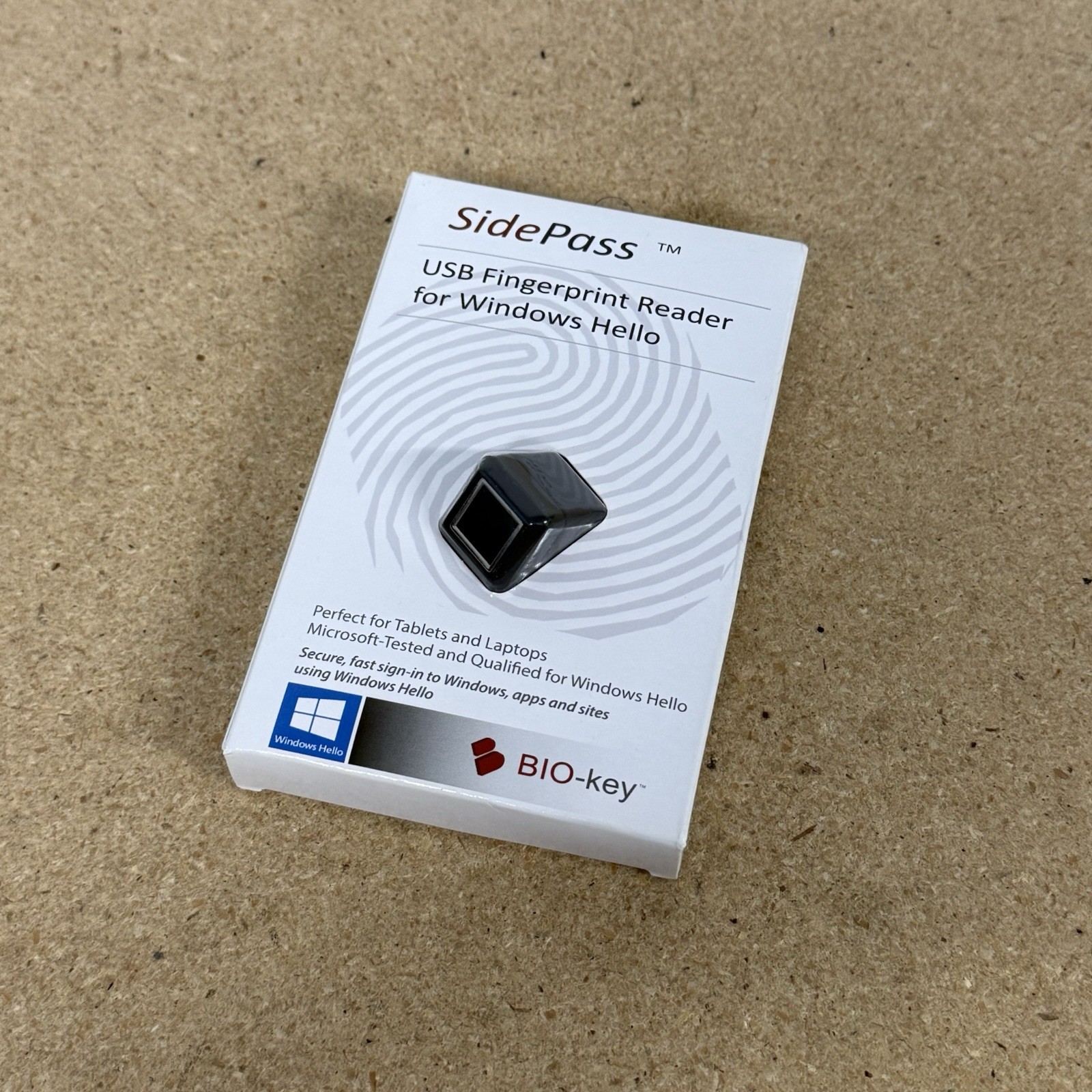 Bio-Key SideSwipe USB Fingerprint Reader Authentification for Windows Hello