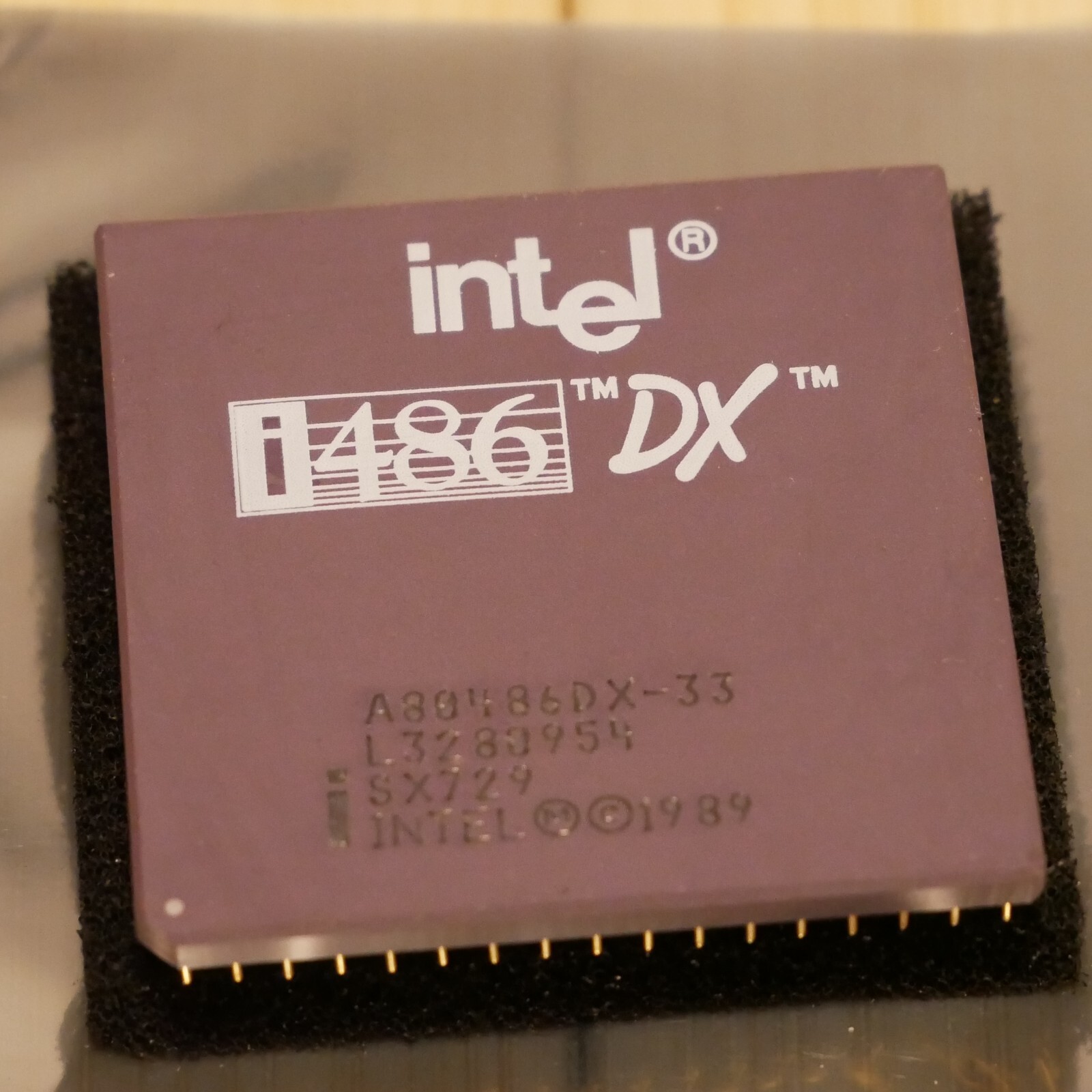 Vintage Intel 486 DX 33 MHz A80486DX-33 SX729 CPU Tested & Working
