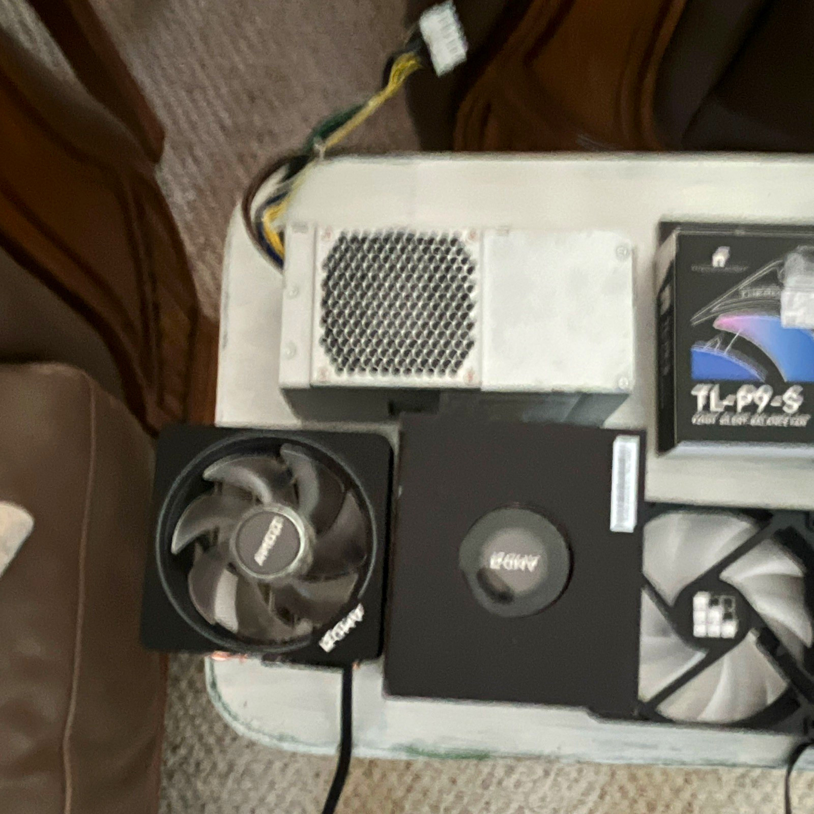 New GPU cooler new 92 mm fan and 14 pin psi and 3 20mm fans and wires $30
