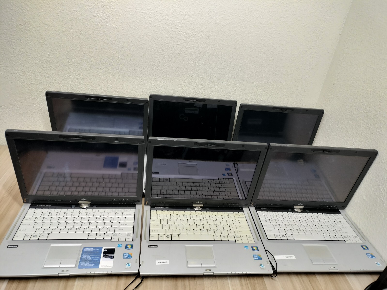 (LOT OF 6) Fujitsu LifeBook T900 i7-M 620@2.6GHz *BIOS LOCKED*