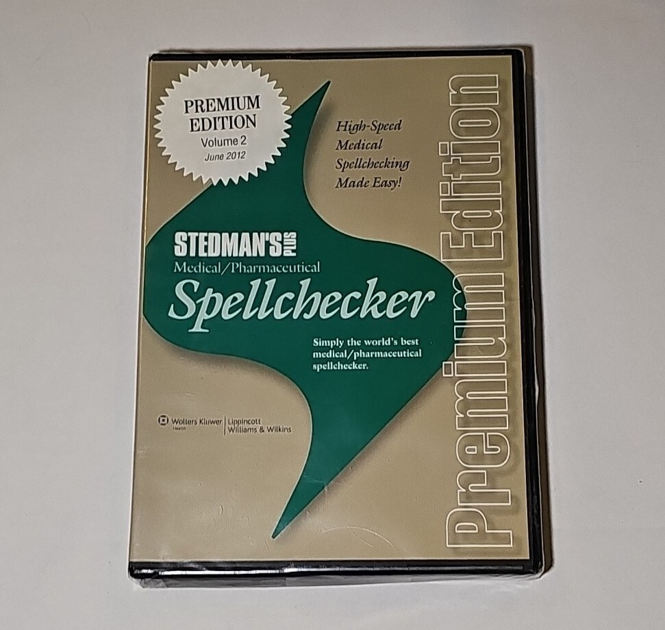 STEDMAN'S PLUS SPELLCHECKER PREMIUM EDITION VOLUME 2 BRAND NEW SEALED