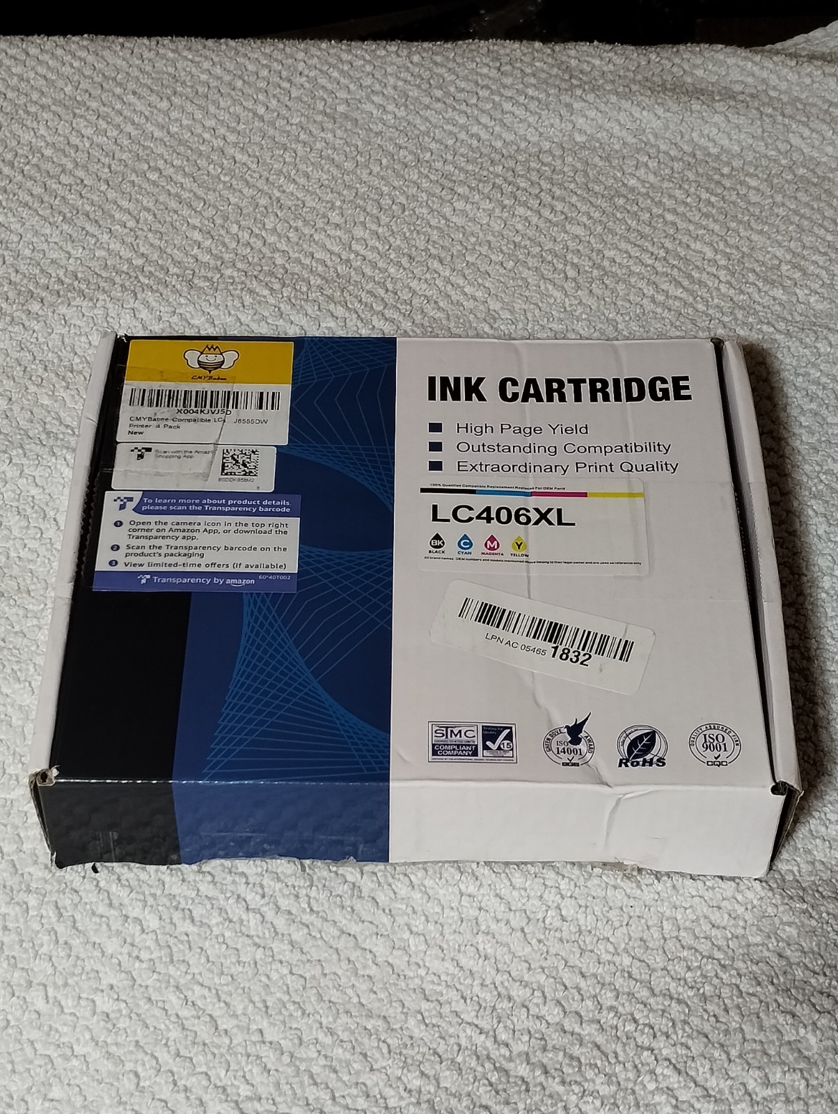 4 Pack LC406XL Ink Cartridge for Brother MFC-J4335DW J4535DW J6955DW J5855DW