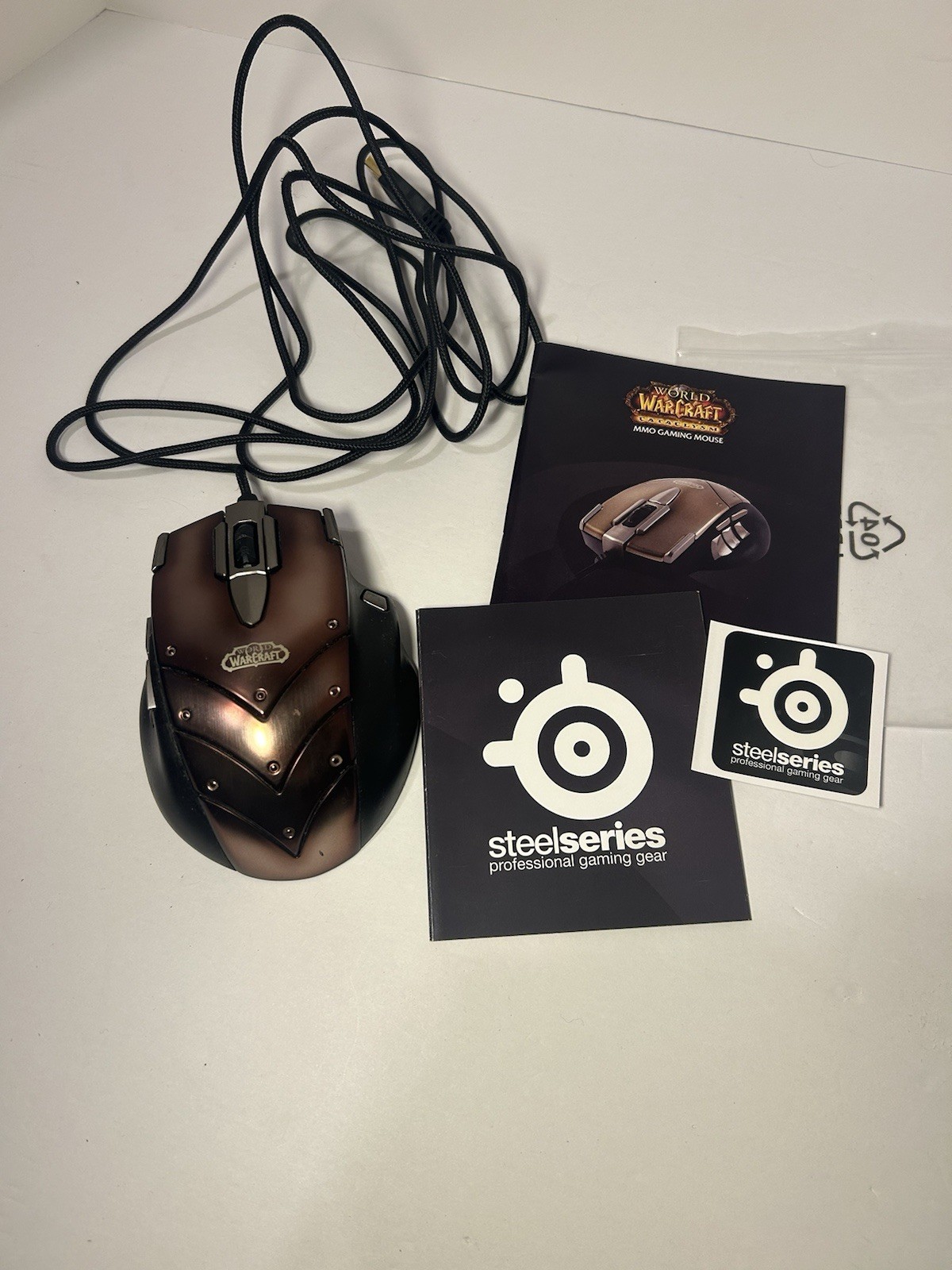 SteelSeries World of Warcraft Cataclysm MMO GamingMouse W/manuals&sticker&insert
