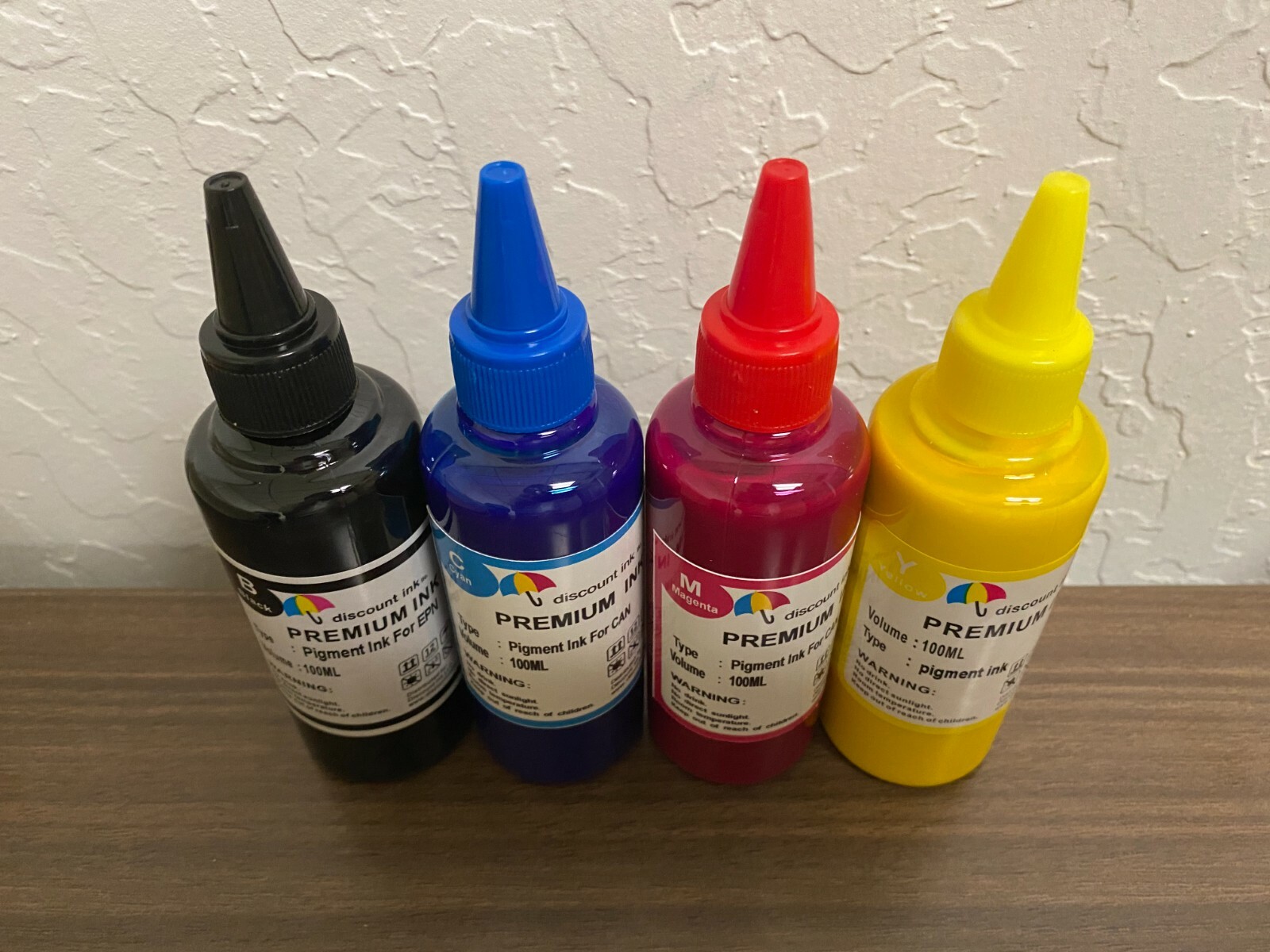 4x100ml Pigment Refill Ink 400ML for EPSON Workforce WF-3620 3640 7610 7620 7110