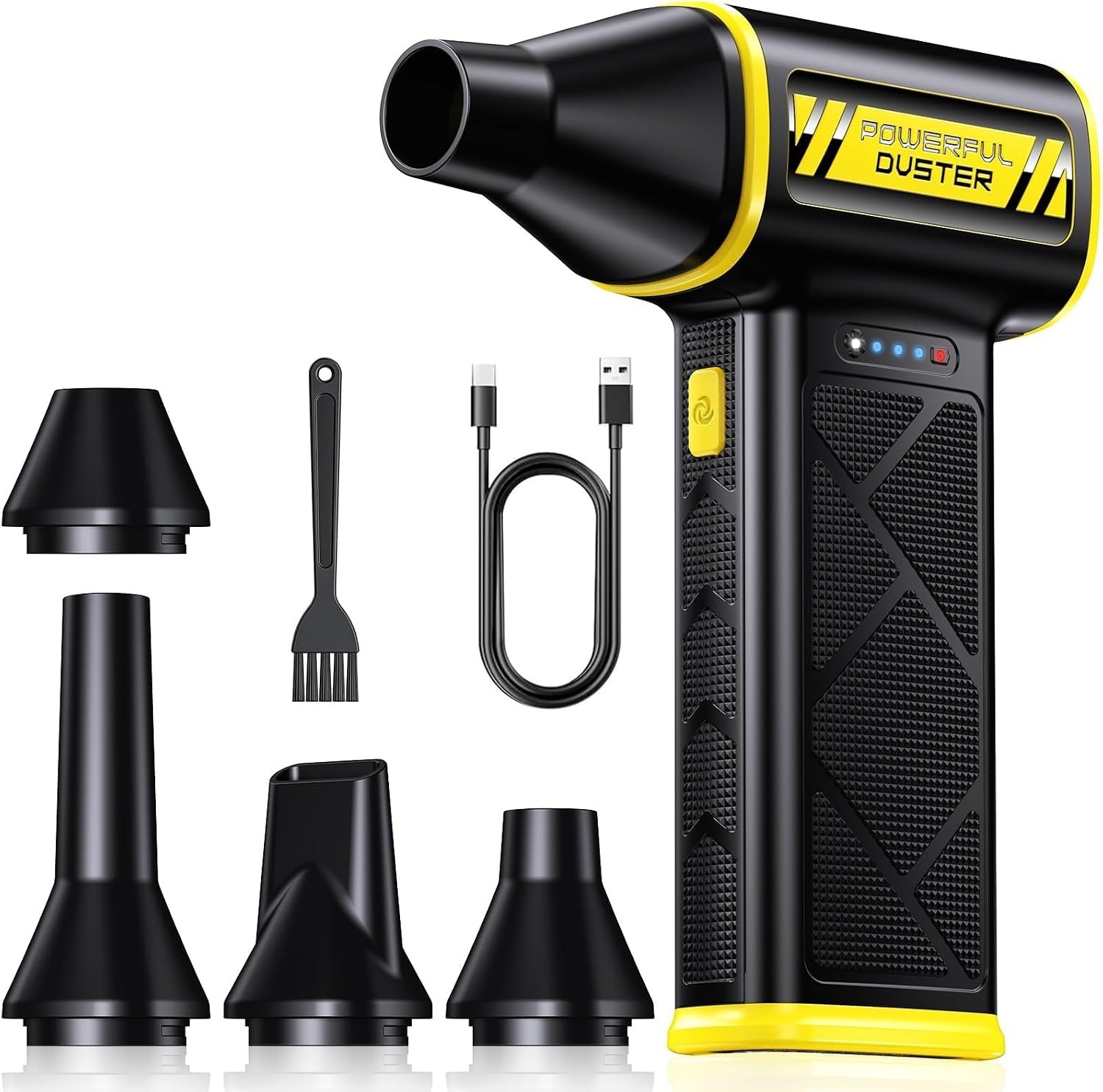 Compressed Air Duster, 110000RPM Ultra-Powerful Electric Air Duster, 3-Speed 
