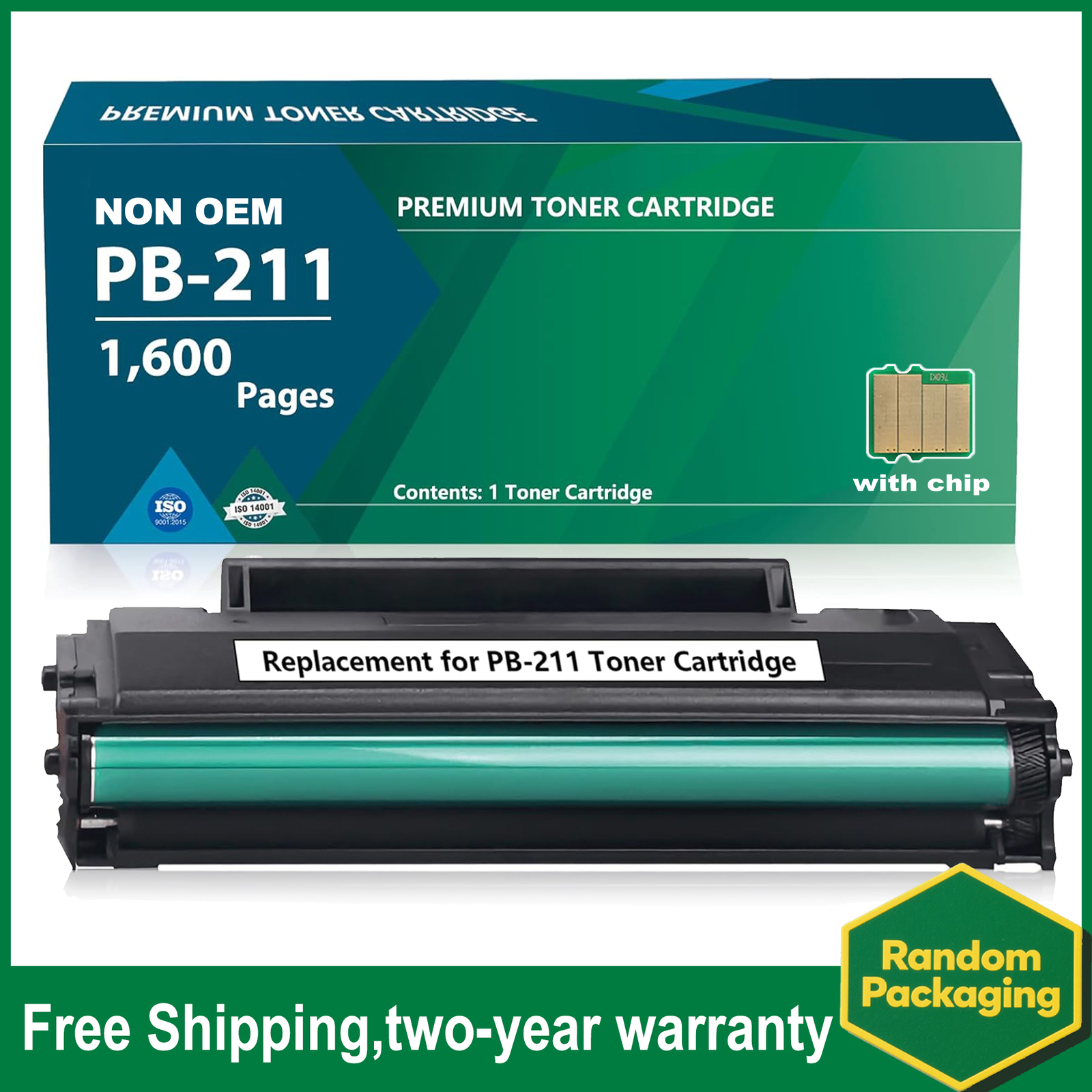 FADSOON® With Chip For Pantum PB-211 Black Toner Cartridge P2500W M6600NW P2500