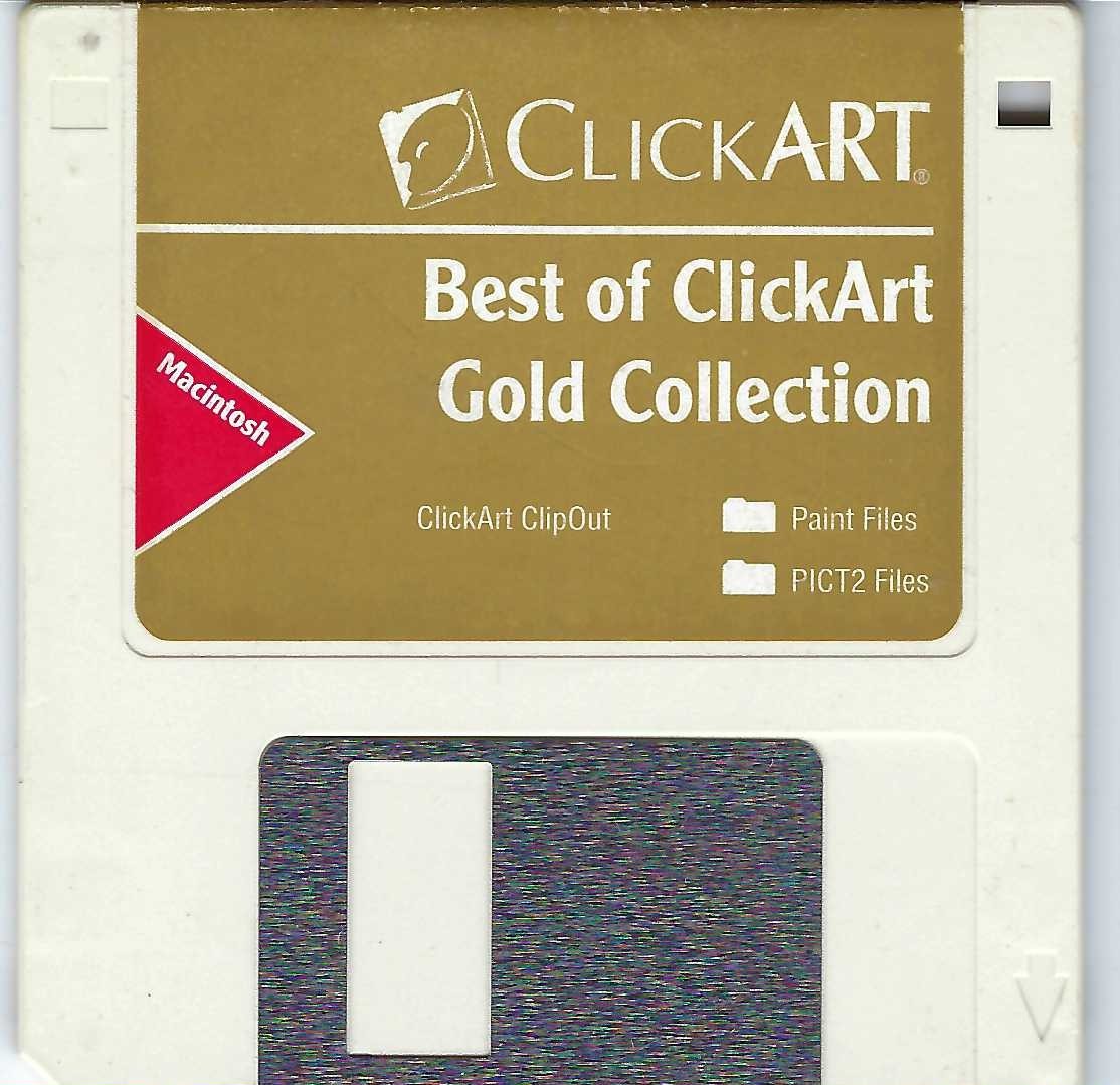ITHistory SOFTWARE APPLE  (1991)  Best Of CLICK ART Gold Collection  3.5"
