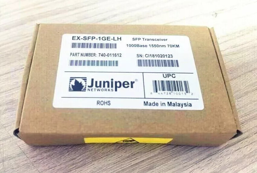 New Juniper EX-SFP-1GE-LH 740-011612 1GE SFP 1550nm 70km SMF Transceiver Module