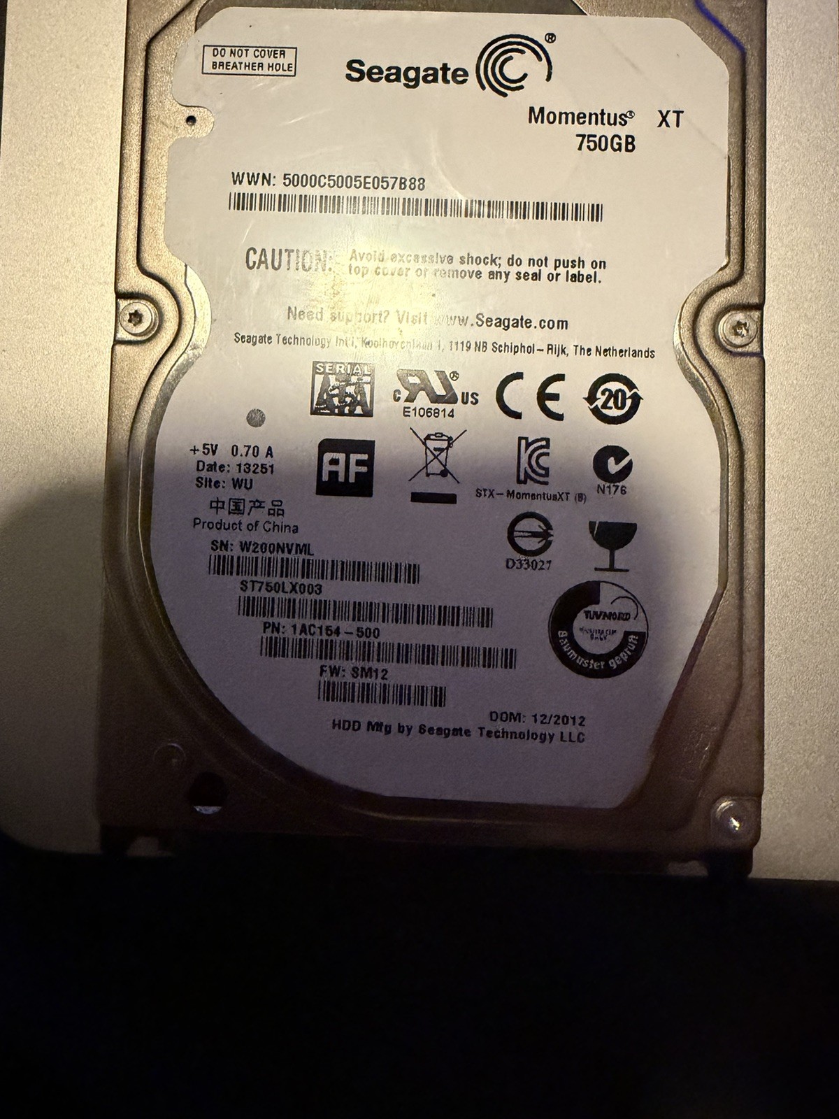 Seagate Momentus XT, ST750LX003 XT 750GB 8GB SSHD SATA 2.5" (HDD00015)