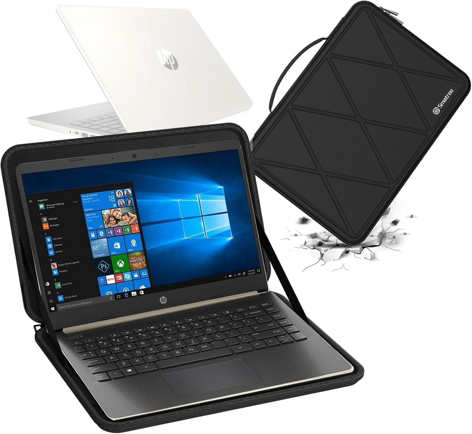 Hard EVA Protective Case for 14 inch HP 14-dq0040nr Laptop and Accessories