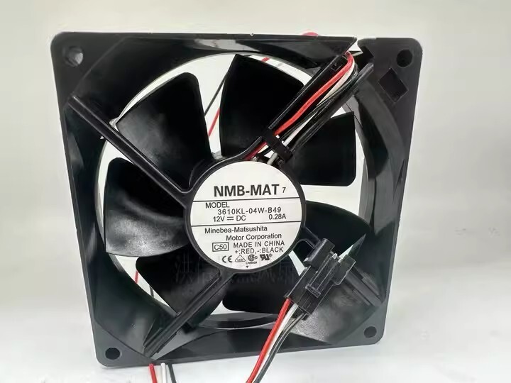 NMB 3610KL-04W-B49 9025 DC12V 0.28A 3-Pin Ball Cooling Fan