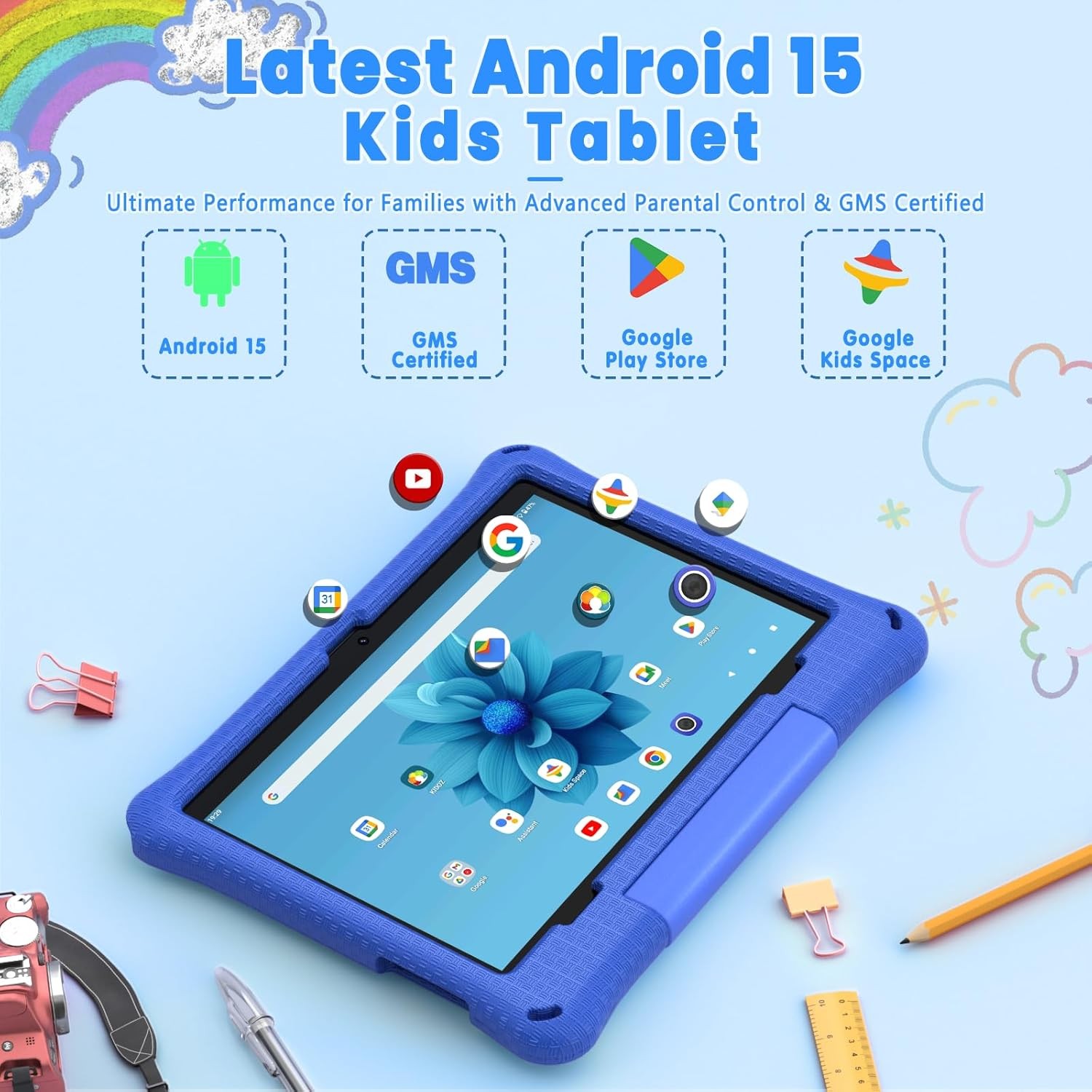 Callsky Kids Tablet 10.1“ Android 15 Tablet for Kids 12GB+64GB HD Display NEW