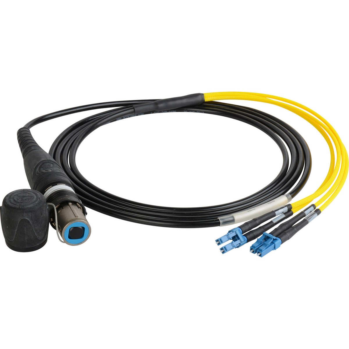 Camplex 100' opticalCON QUAD to Quad LC Singlemode Fiber Optic Breakout Cable