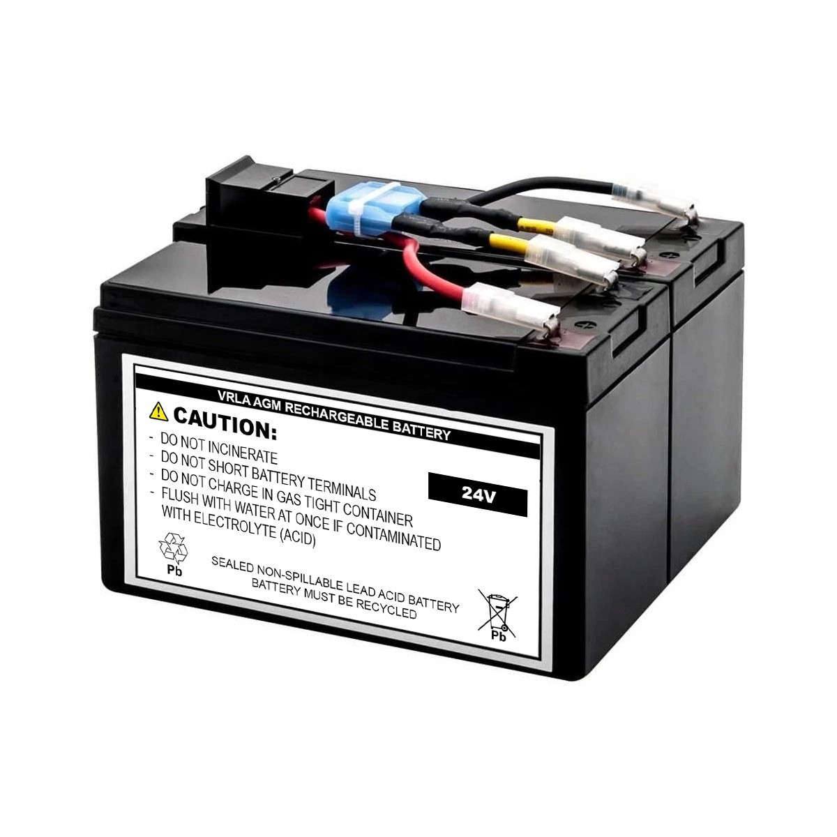 RBC48 COMPATIBLE BATTERY FOR APC Smart-UPS SMT750C, SMT750CUS, SUA750US 24VDC