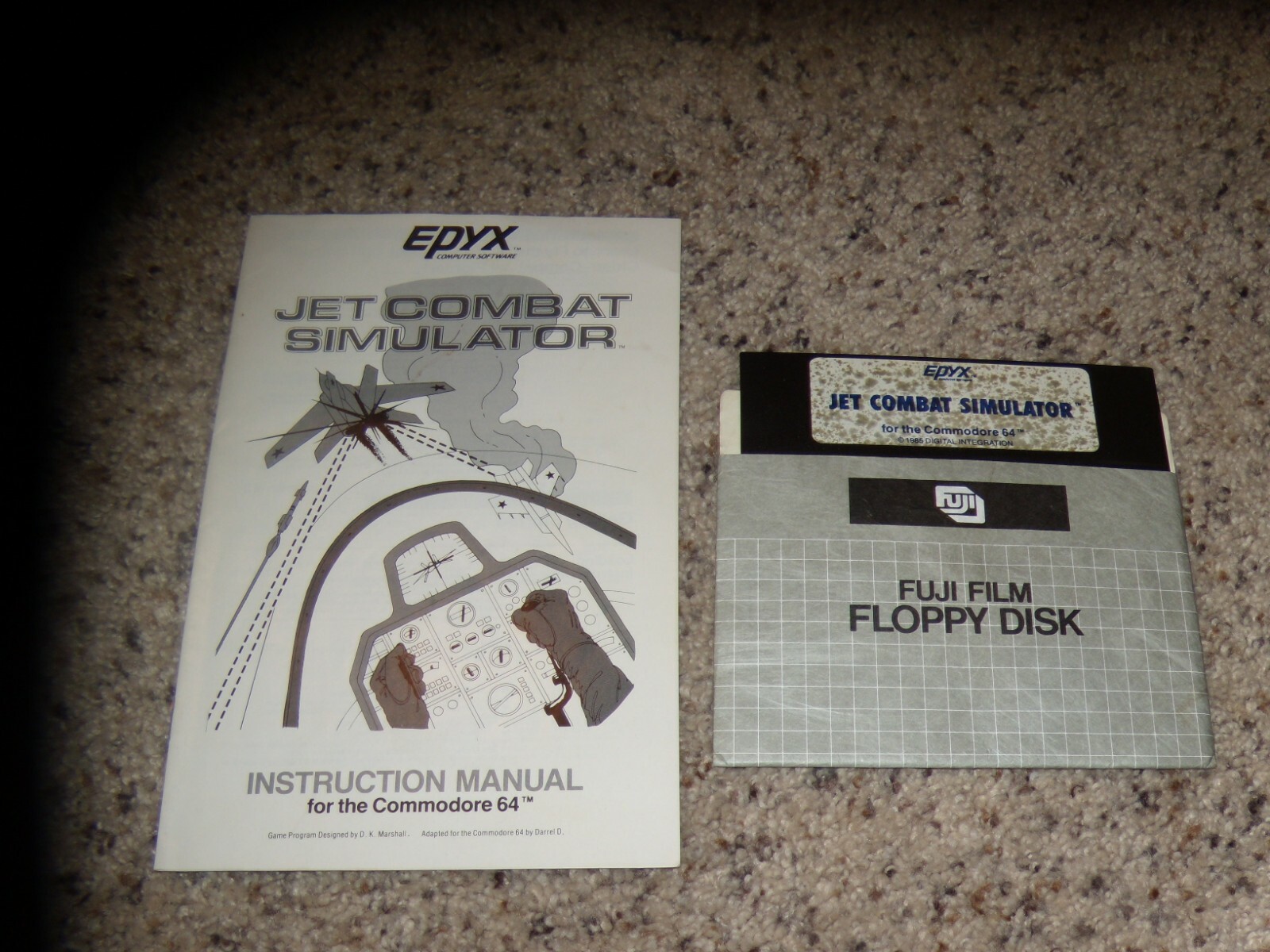 Jet Combat Simulator Commodore 64 C64 game with manual