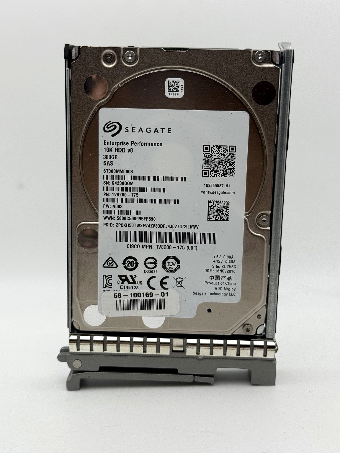 Cisco UCS-HD300G10K12G 300GB 10K 12G SAS 2.5" HDD ST300MM0008 w/ Caddy
