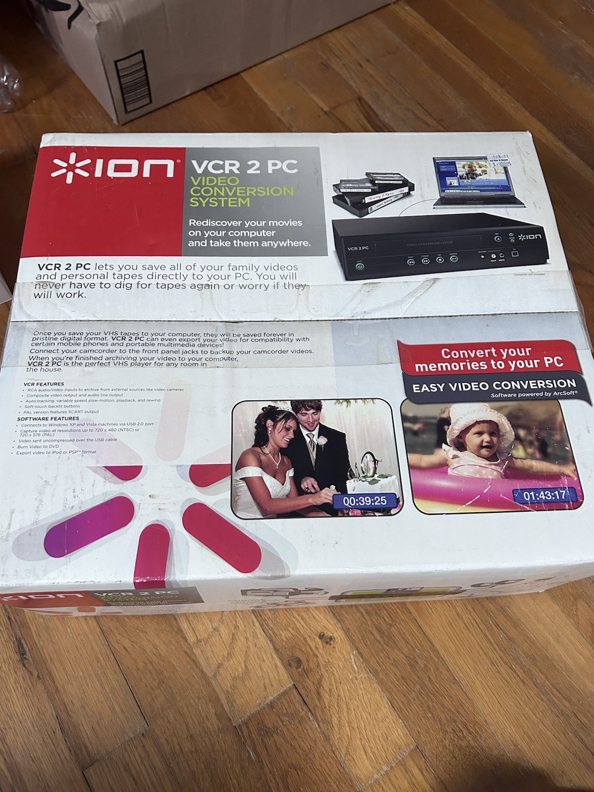 NEW ION VCR 2 PC USB VHS Video to Computer Conversion System Digital Transfer