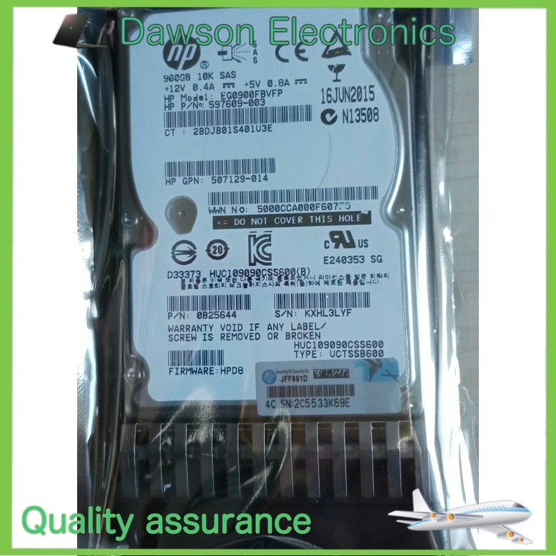 NewHP 900GB 2.5" Hard Drive C8S59A MSA 6G SAS 10K DP Ent 730703-001