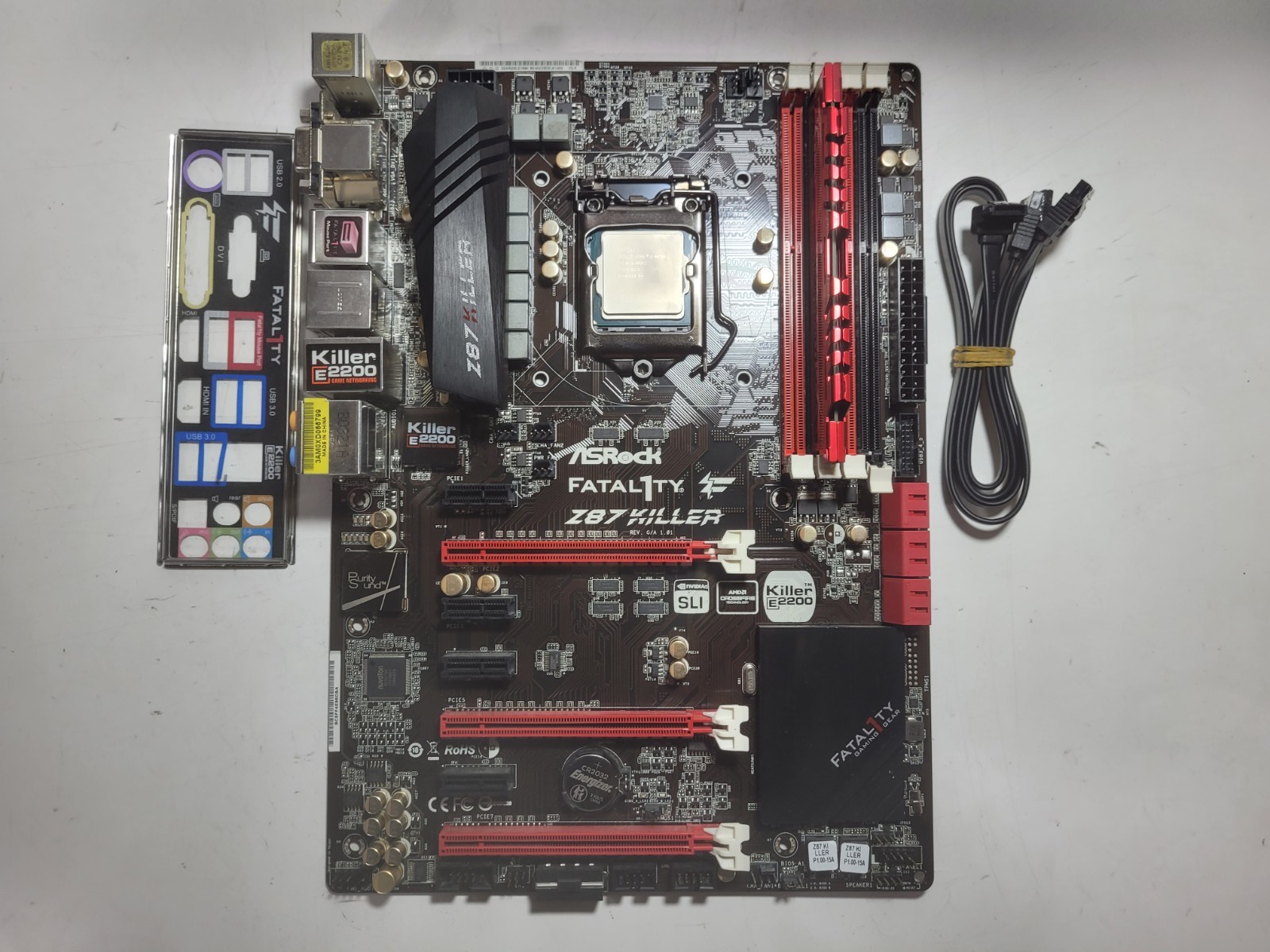 ASRock Z87 Killer Motherboard Core i5-4670K, 4GB RAM, IO Shield #1607