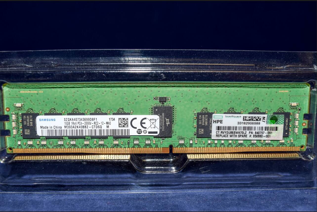 840757-091 HPE 16GB (1x16GB) 1Rx4 PC4-2666V Smart Memory 815098-B21