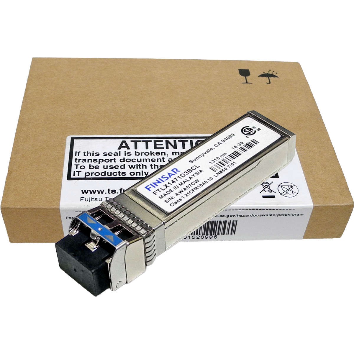 Finisar FTLX1471D3BCL 10Gb LW SFP+ 1310nm 10km Transceiver Module as New