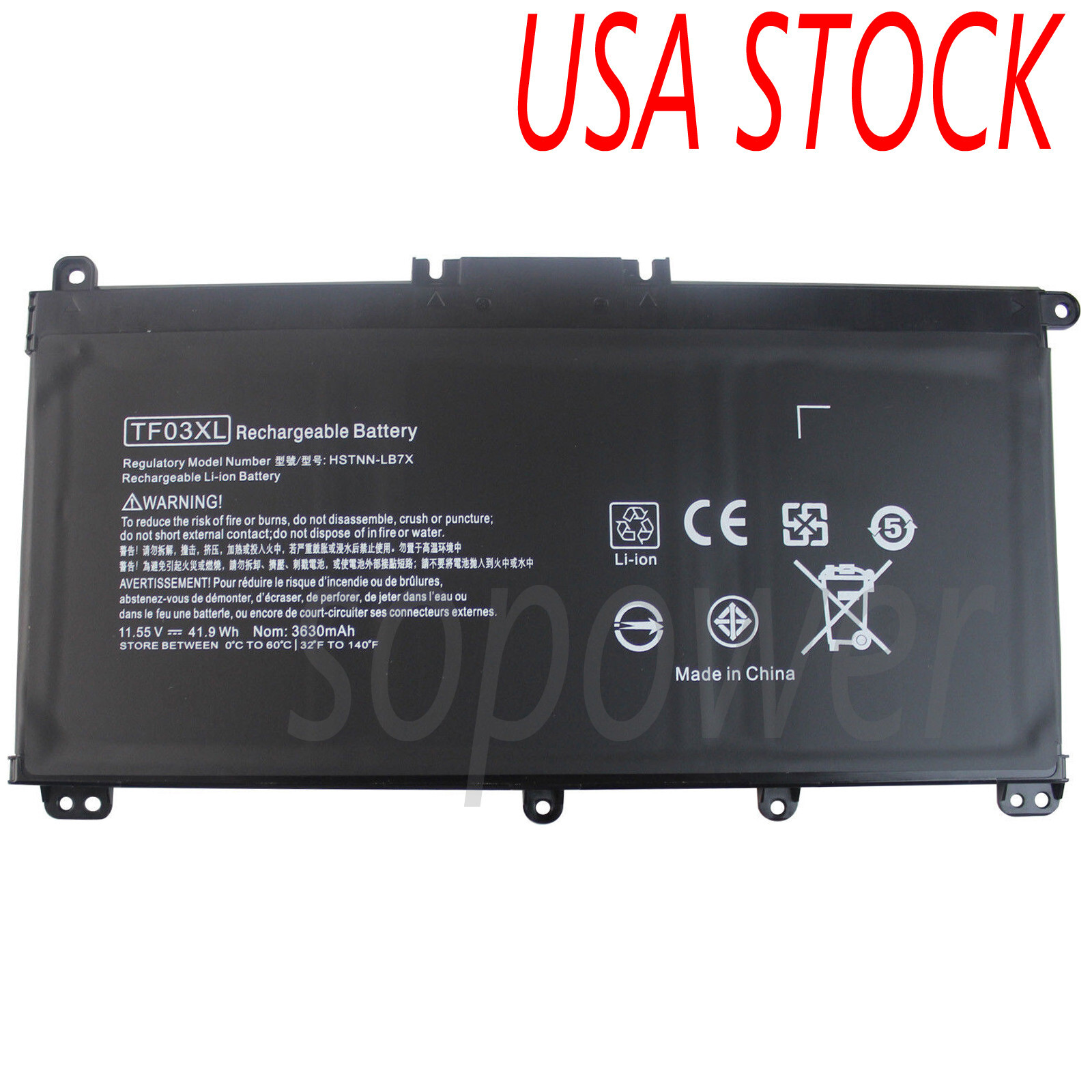 TF03XL Battery for HP Pavilion 15-CC TPN-Q190 TPN-Q191 HSTNN-LB7L 920070-855 NEW