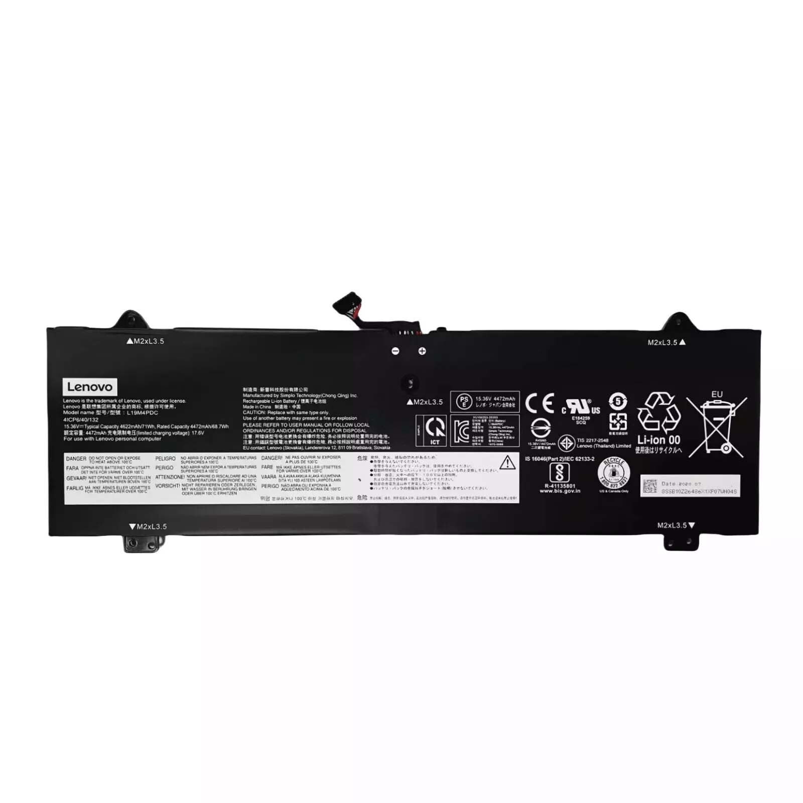 Genuine Battery L19M4PDC L19C4PDC For Lenovo Yoga 7 14ITL5 15ITL5 14c ITL 2021