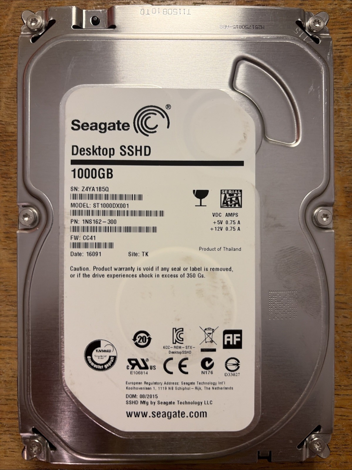 Seagate Desktop SSHD 1000 GB Hard Drive