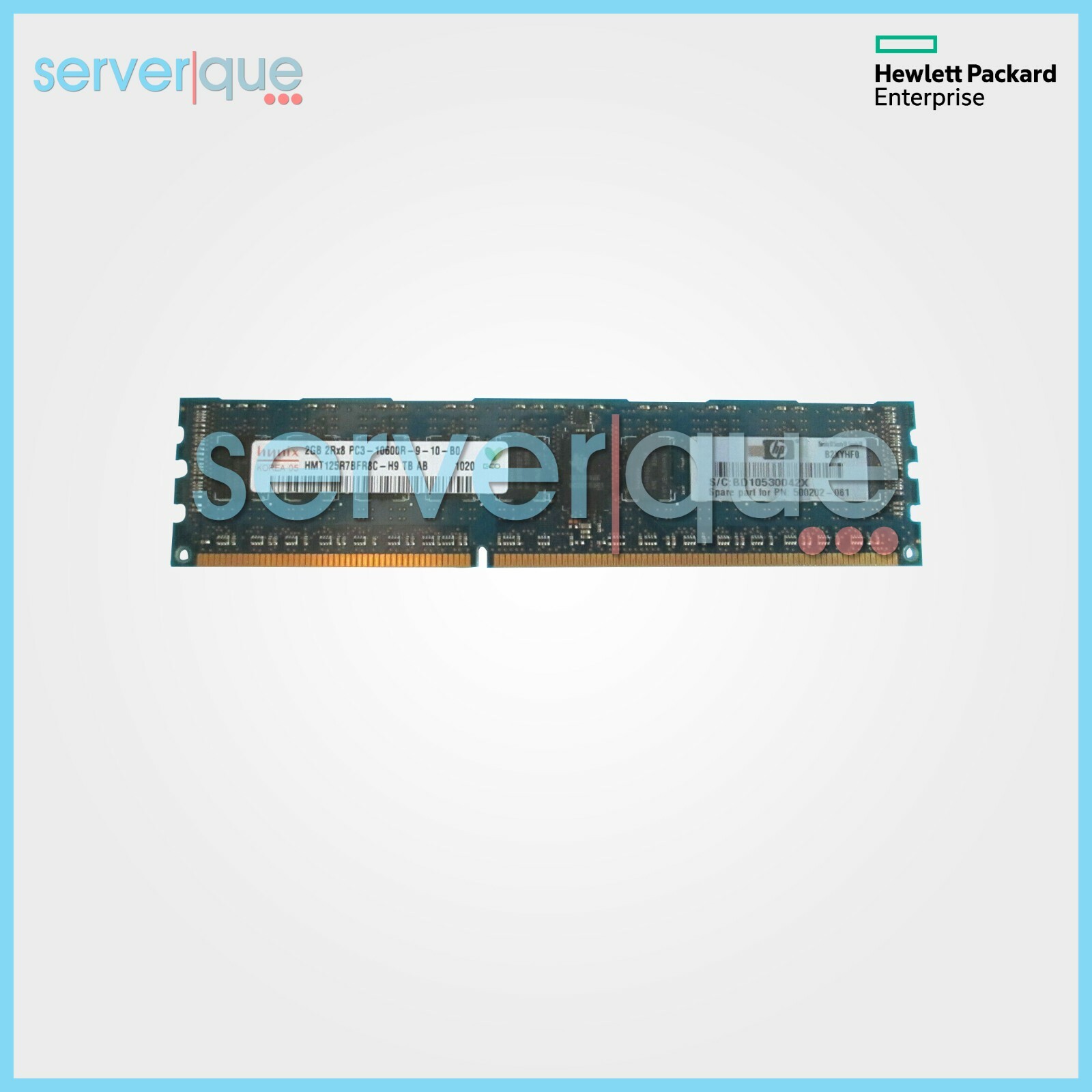 500656-B21 HP 2GB (DDR3-1333) 2Rank x8 PC3-10600R-9 Memory 501533-001 500202-061