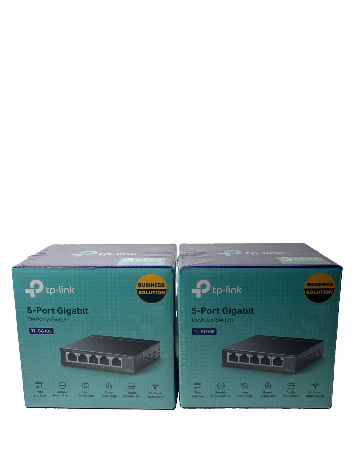 2X  TP-Link TL-SG105 5-Port Gigabit Ethernet 1000Mbps Desktop Switch NIB SEALED
