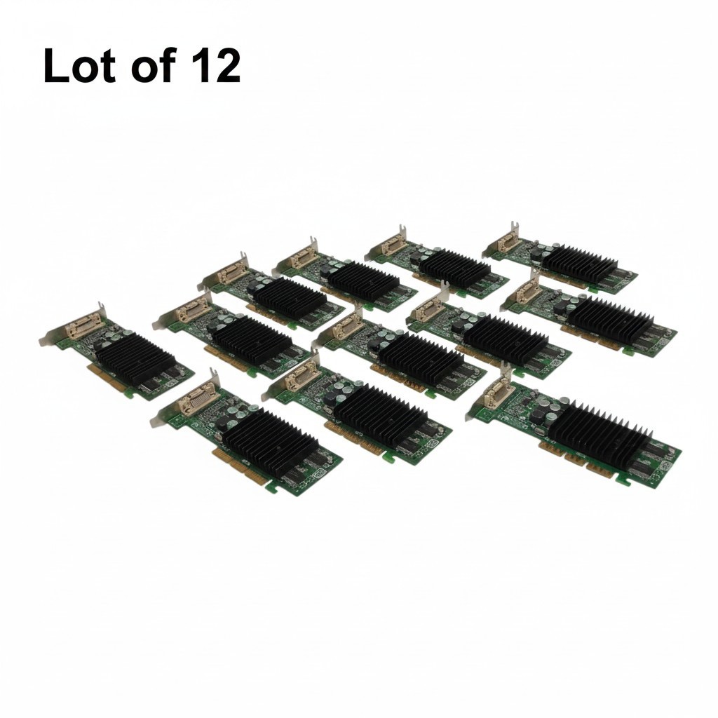 Lot of 12 Dell NVIDIA GeForce FX 5200 128MB AGP 8X Low Profile Video Card 0G0773