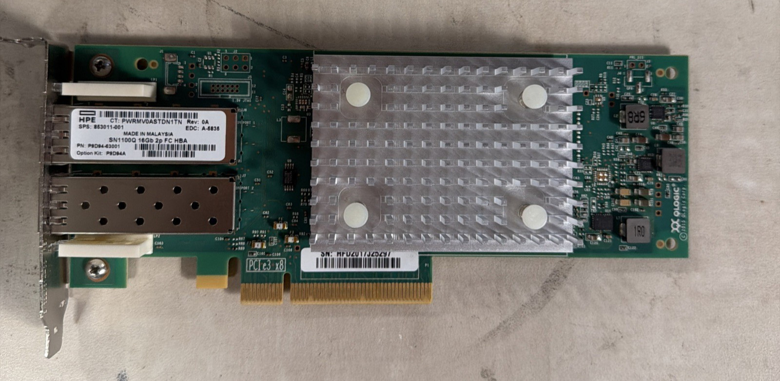 P9D94A HPE SN1100Q 16GB DUAL PORT FIBRE CHANNEL HOST BUS ADAPTER 853011-001 Low