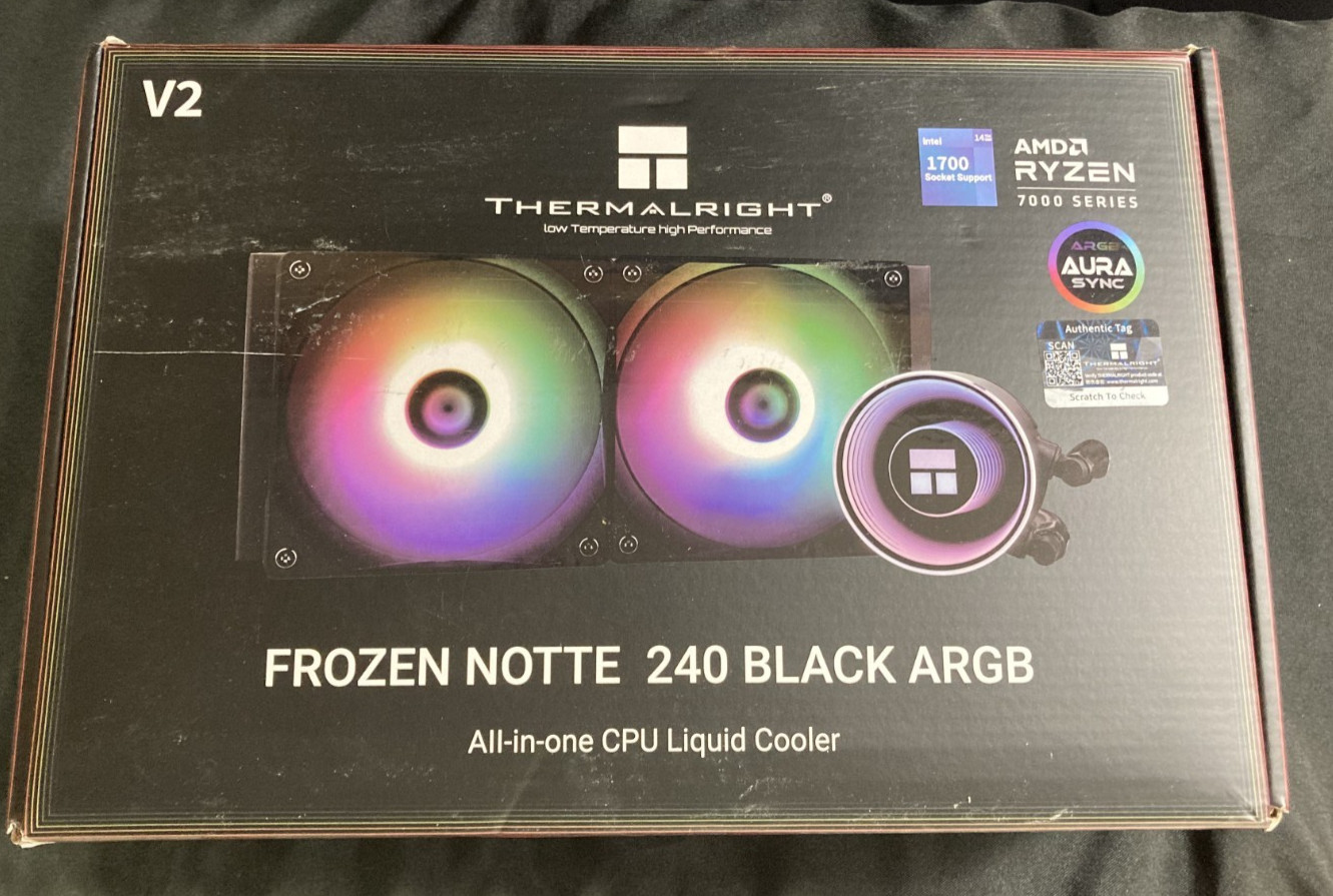 Thermalright Frozen Notte 240 Black ARGB, All-in-one CPU Liquid Cooler, V2