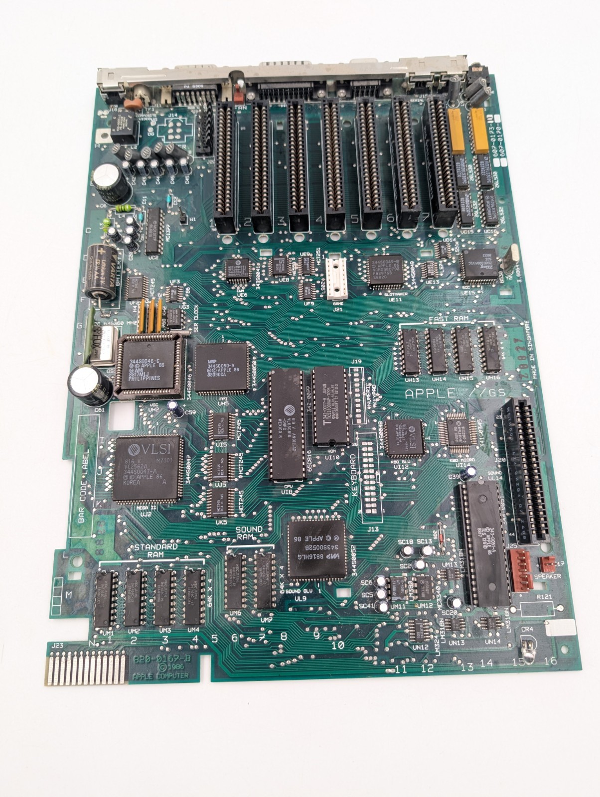 Working Apple IIGS ROM 1 Motherboard Replacement 607-0173-D  (260198)