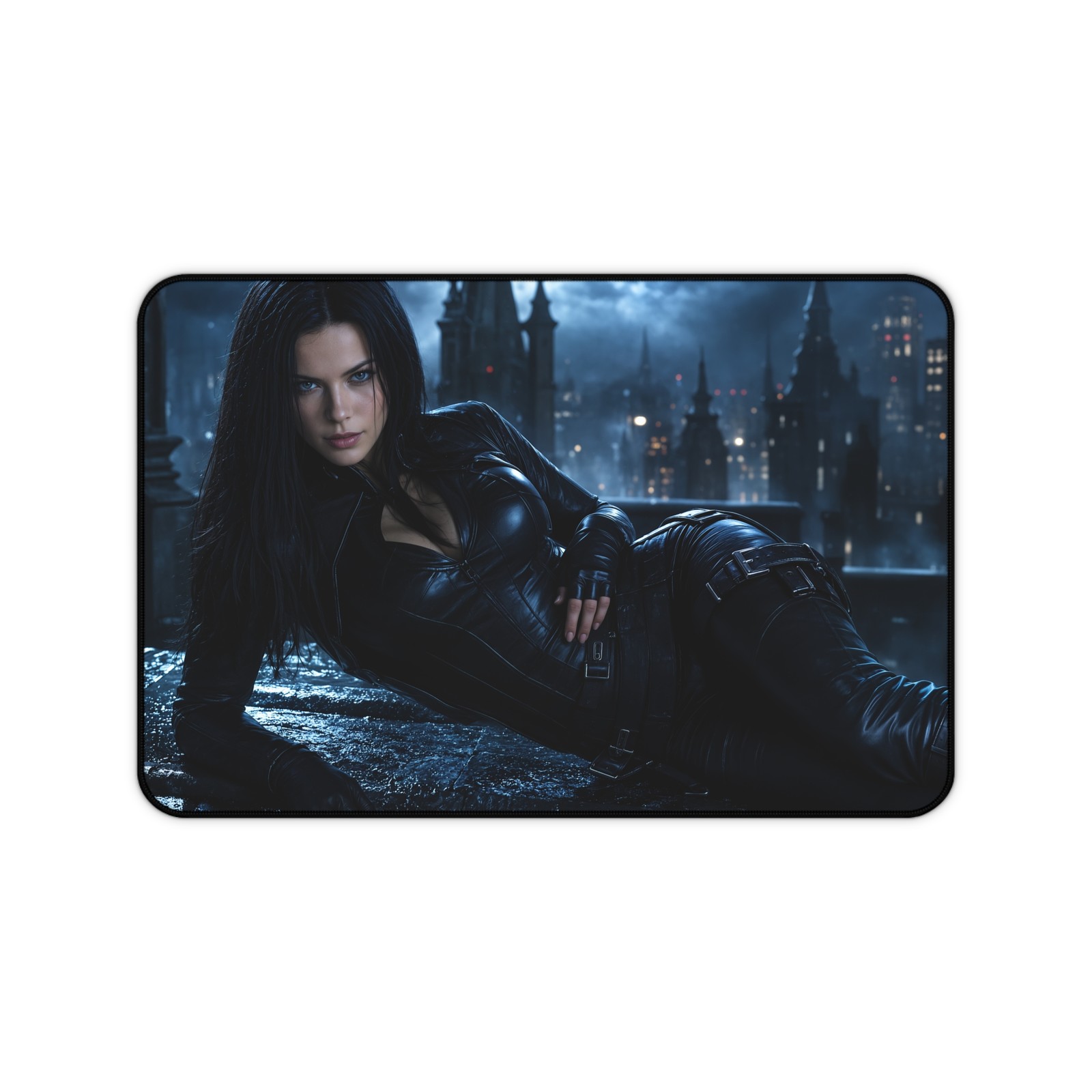 Selene Gothic Desk Mat, Dark Fantasy Mouse Pad for Home Office