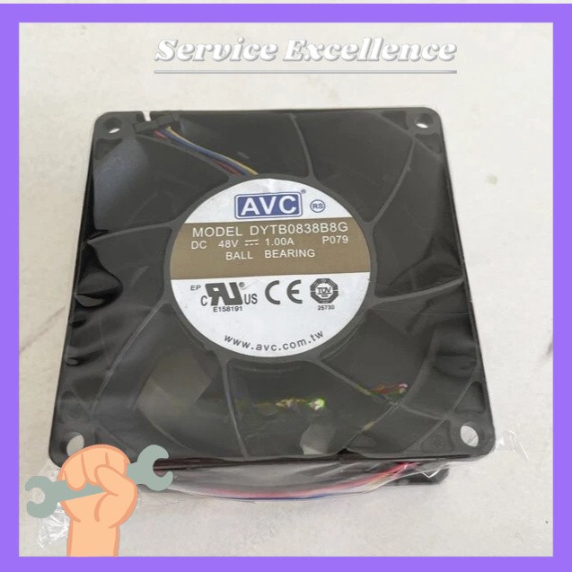 1X New AVC DYTB0838B8G 48V 1.0A 8038 PWM High Speed Cooling Fan Fast Delivery