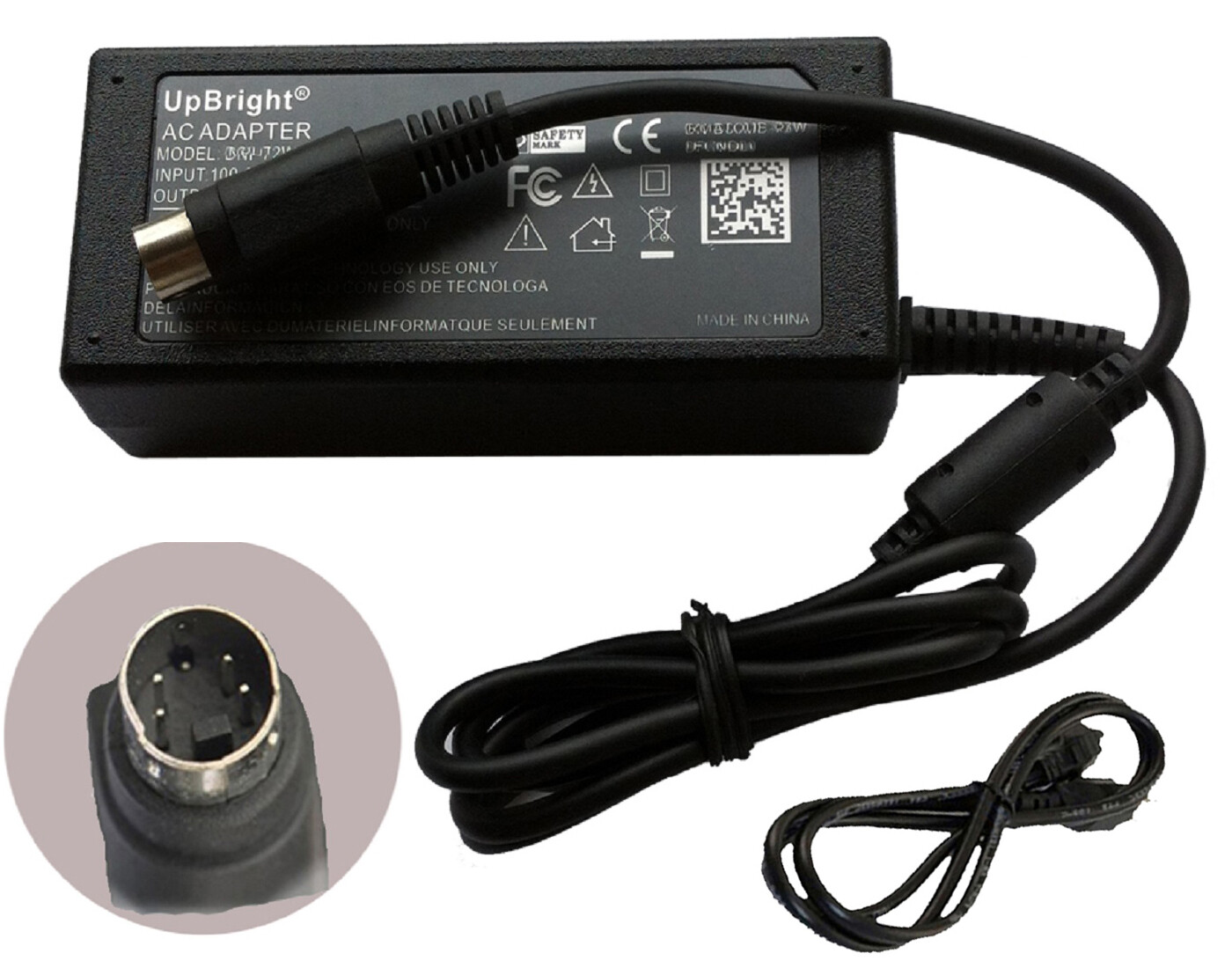 4-Pin AC Adapter For LaCie 708014 708013 707610 Hard Drive 12V 5V Power Supply