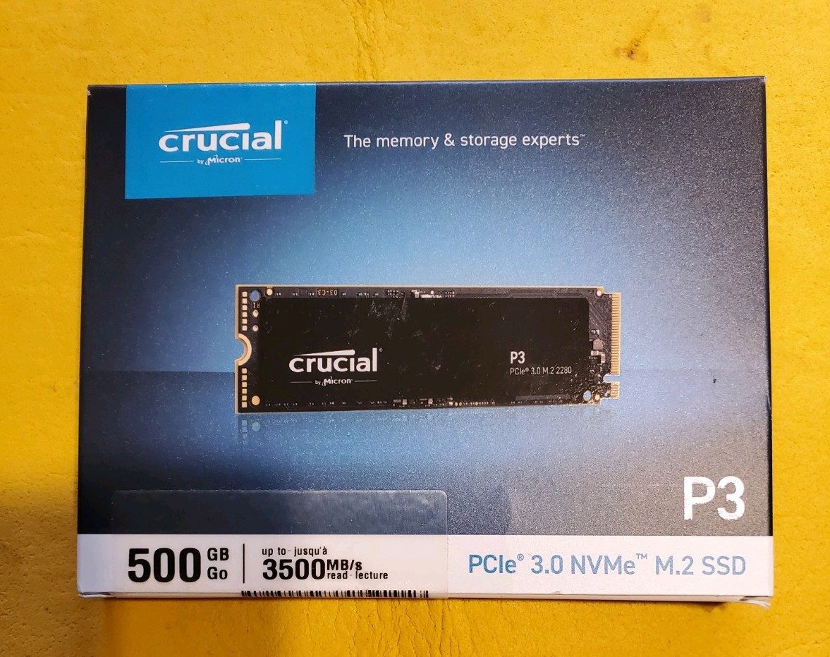 Crucial CT500P3SSD8 500GB PCIe 3.0 NVMe M.2 SSD 3500/S New In Sealed Box
