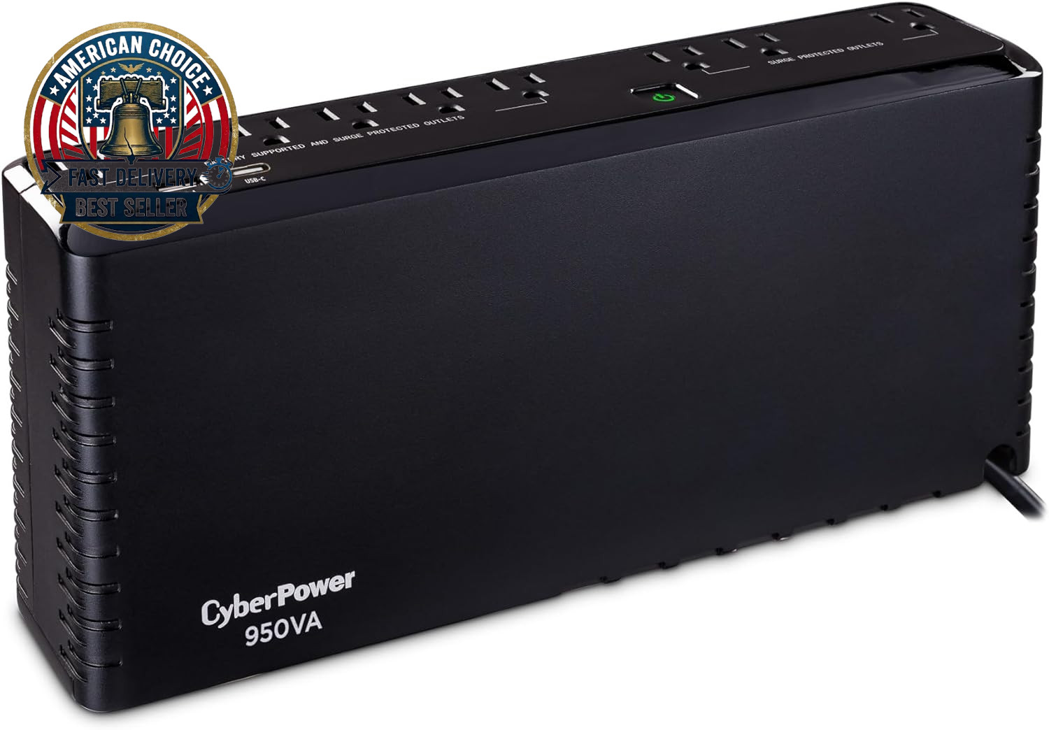 Cyberpower SL950U Standby UPS Battery Backup and Surge Protector, 950VA/510W, 8