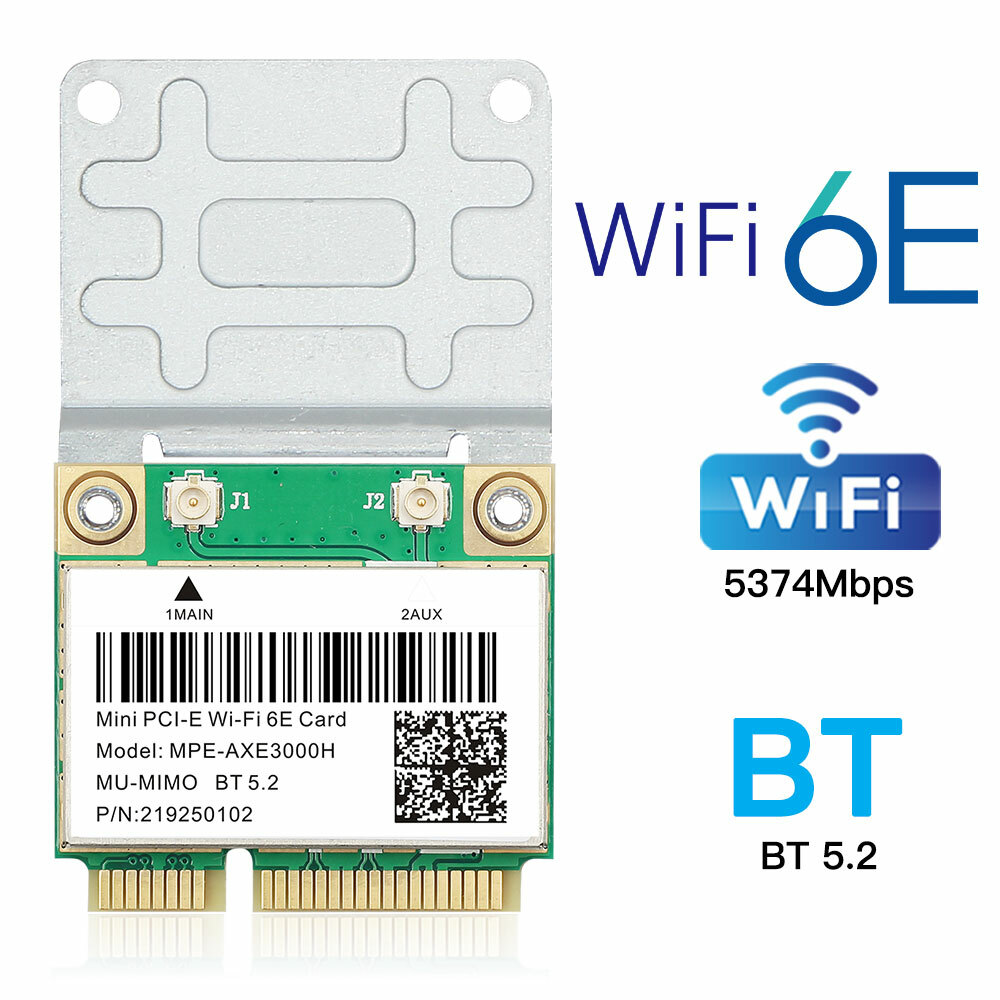 MPE-AXE3000H Mini PCIE WiFi 6E 802.11ax WiFi Bluetooth Network Card forPC AX3000