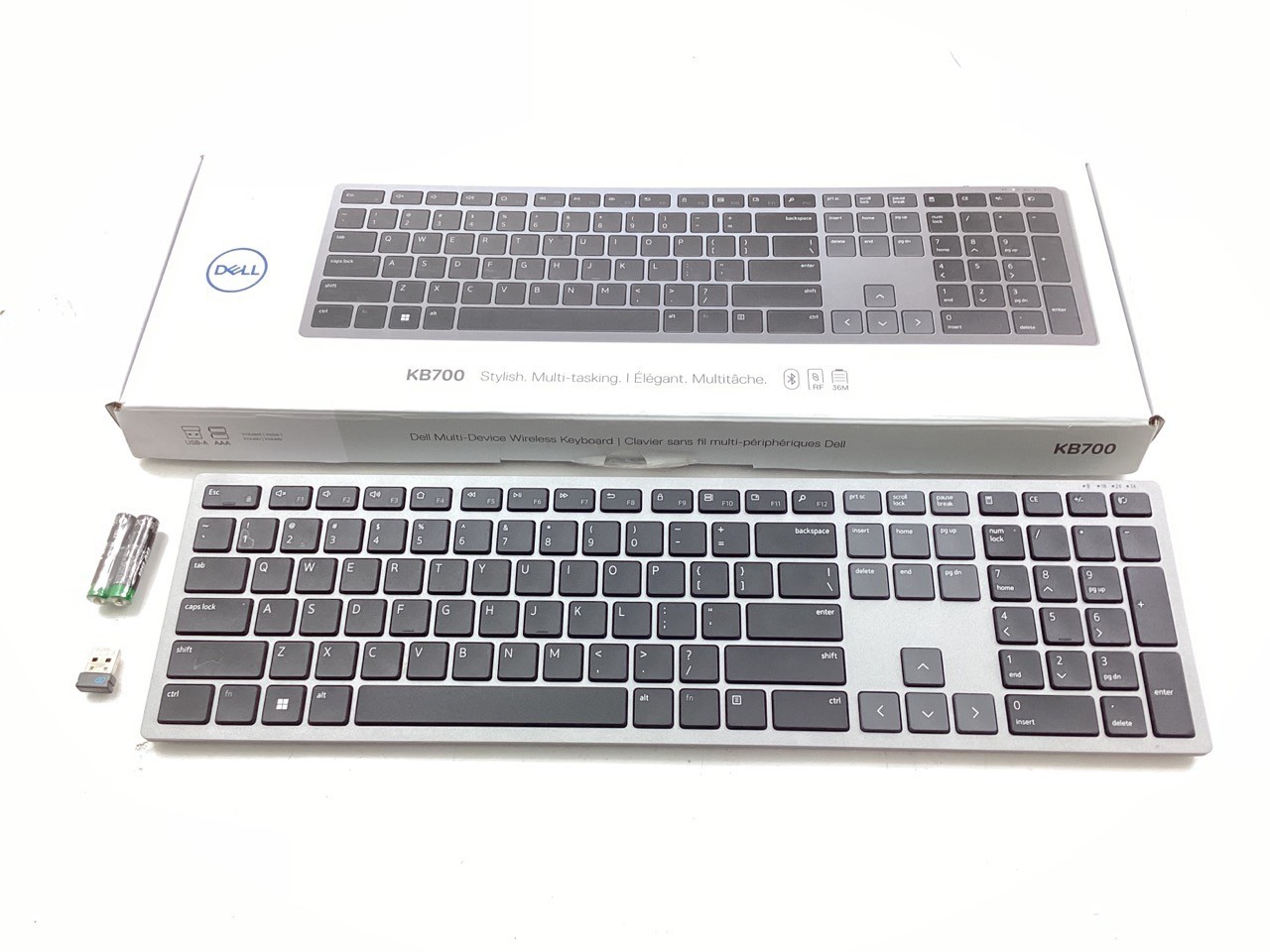 Dell KB700 Multi Device Wireless Keyboard (Gray) - KB700-GY-R-US