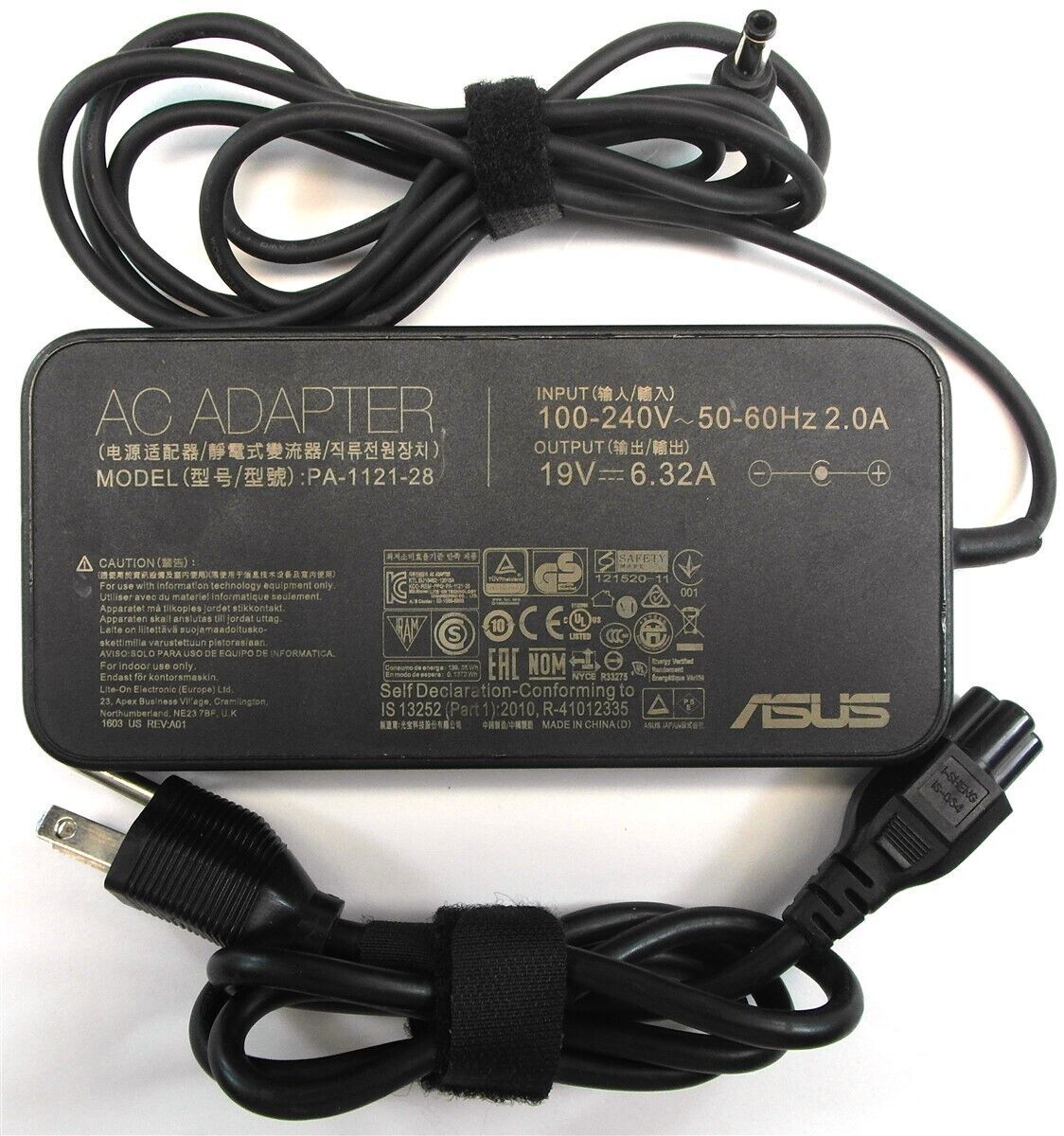 1PC for VivoBook Pro 15 N580 N580V PA-1121-28 5.5×2.5mm   120W 19V 6.32A Charger