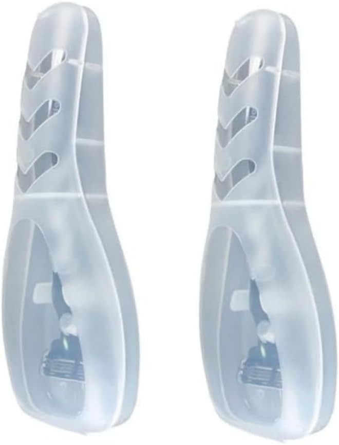 2Pcs Clear Portable Travel Men Manual Razor Protector Plastic Box Cover 